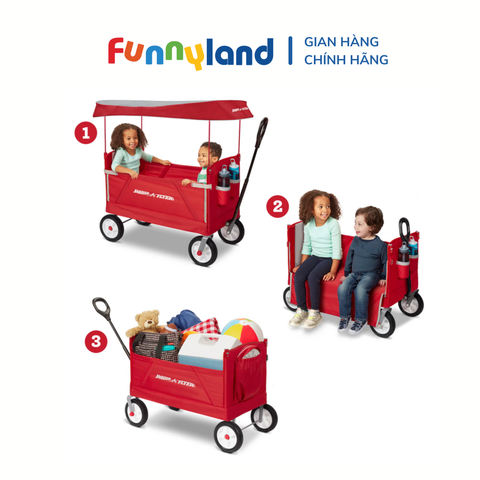 Xe kéo 4 bánh Radio Flyer 3-in-1 EZ Fold Wagon