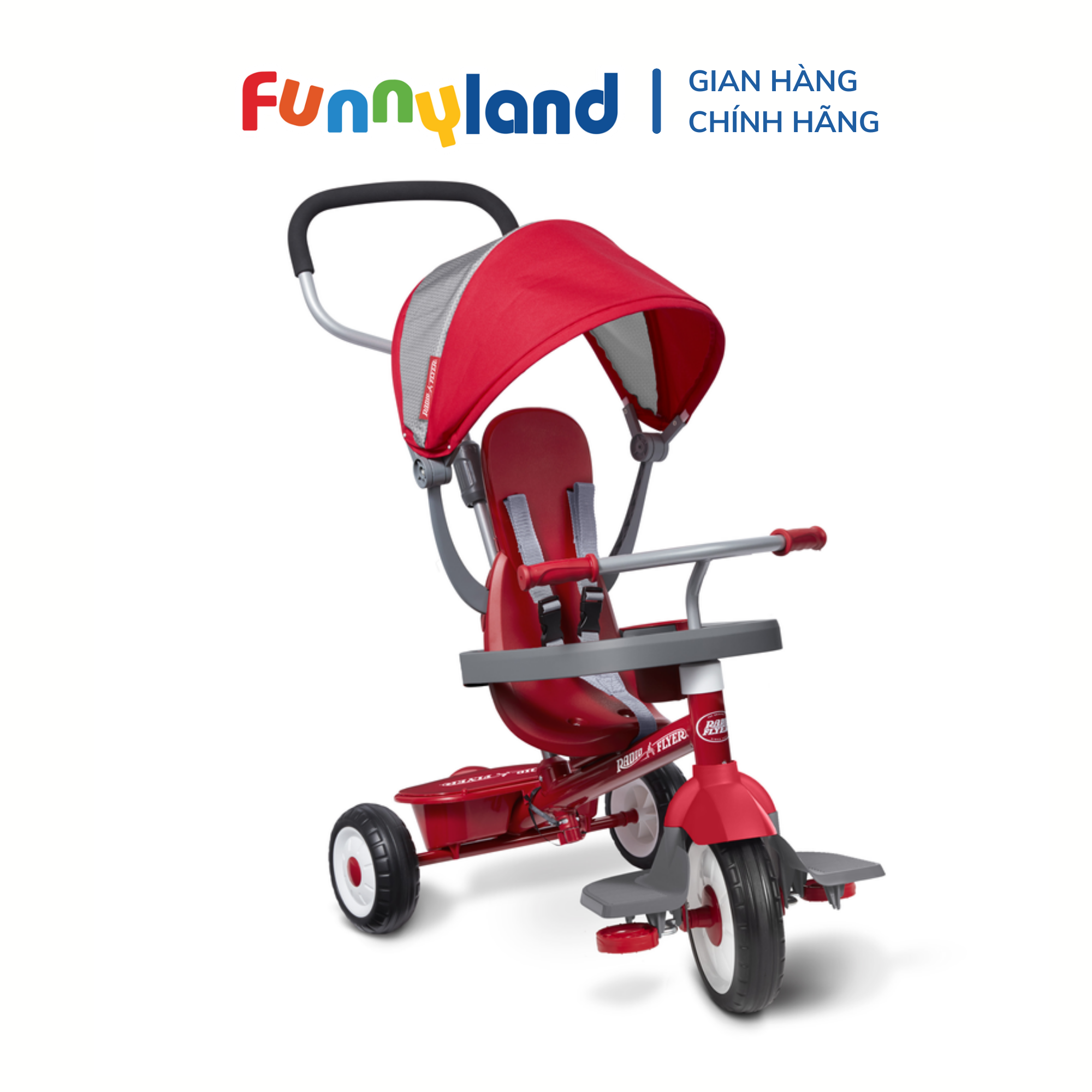 Xe đạp ba bánh trẻ em Radio Flyer 4-in-1 Stroll 'N Trike