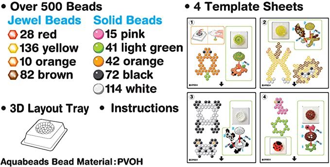  Hạt Aquabeads Chủ đề động vật 3D 