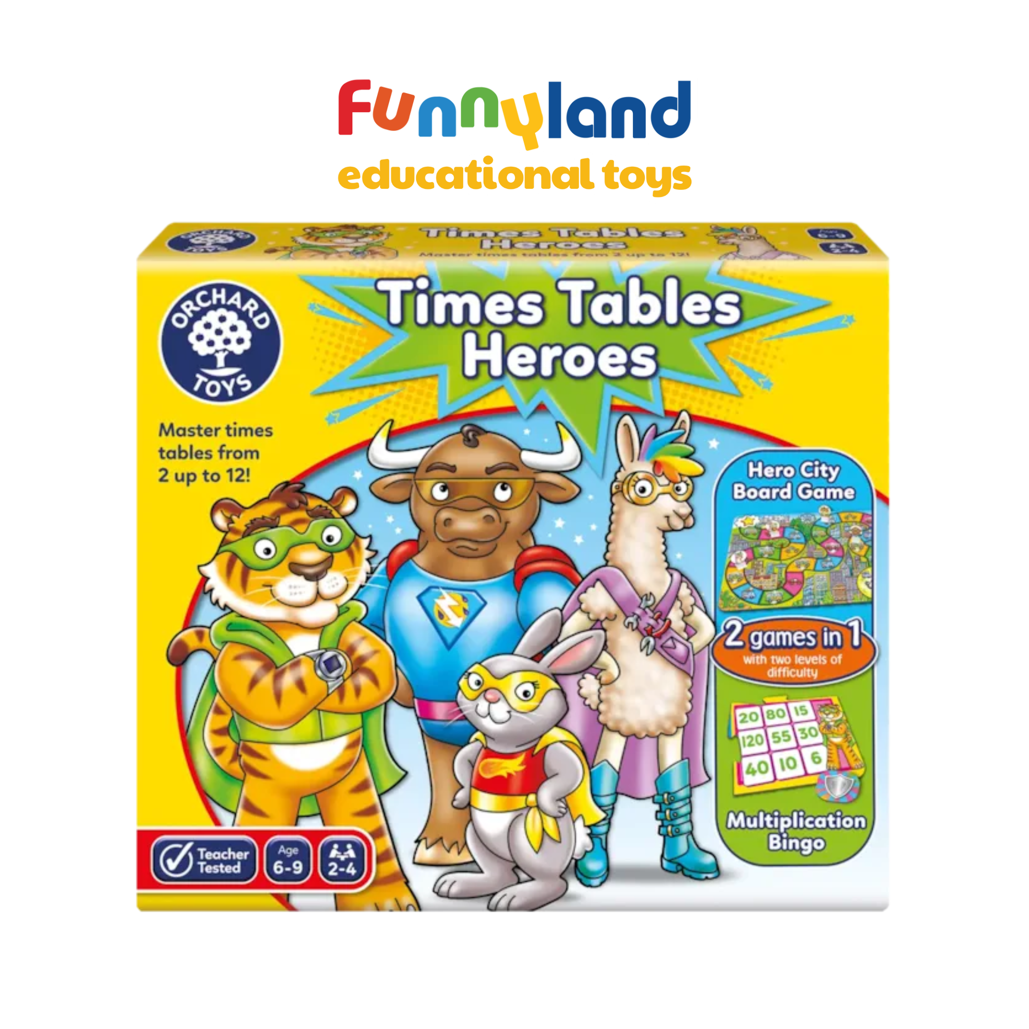  Đồ chơi trí tuệ OrchardToys Times Tables Heroes - Anh Hùng Bảng Cửu Chương 
