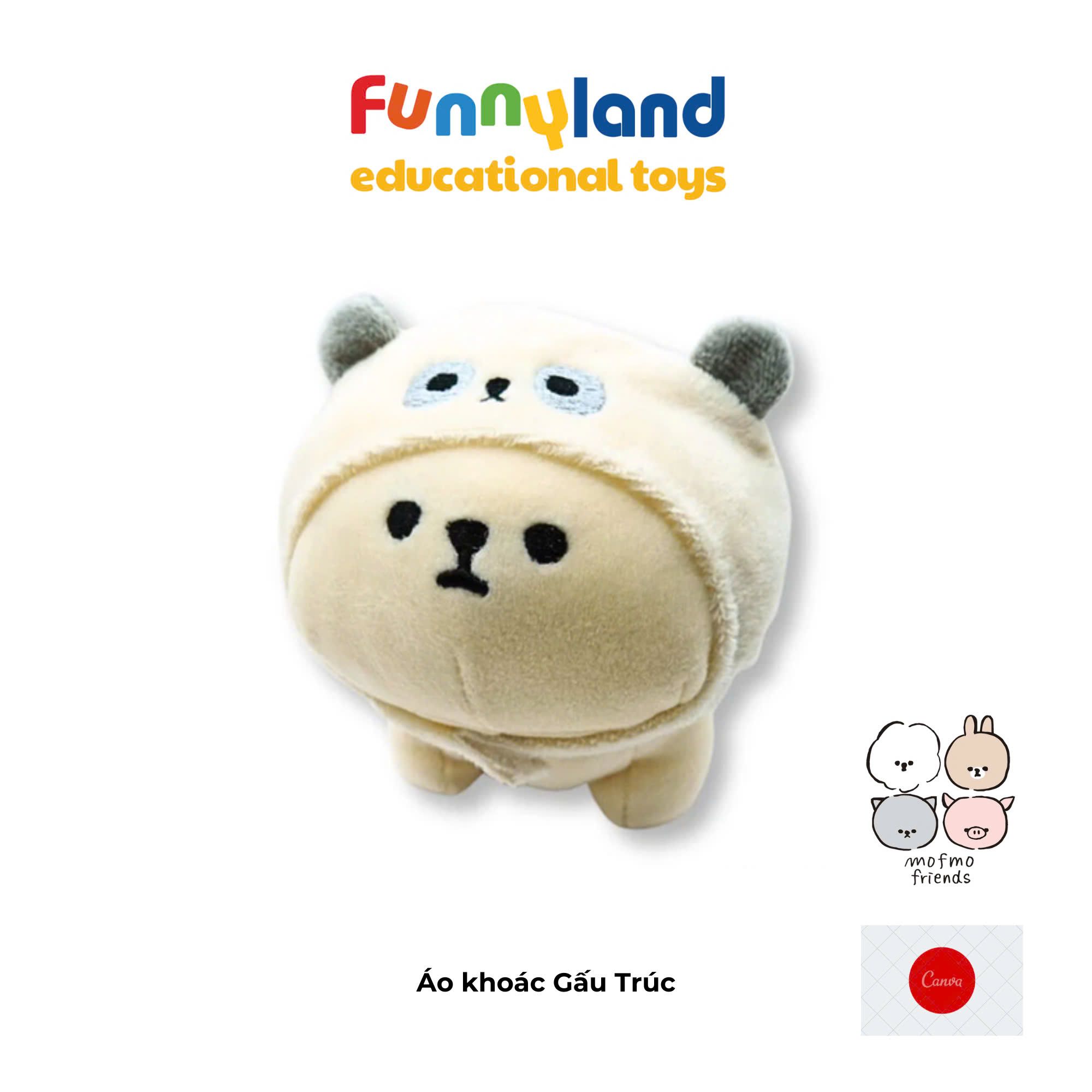 Phụ kiện gấu bông Nhật Bản Mofmo Friends - Áo khoác Gấu trúc (Phụ kiện)