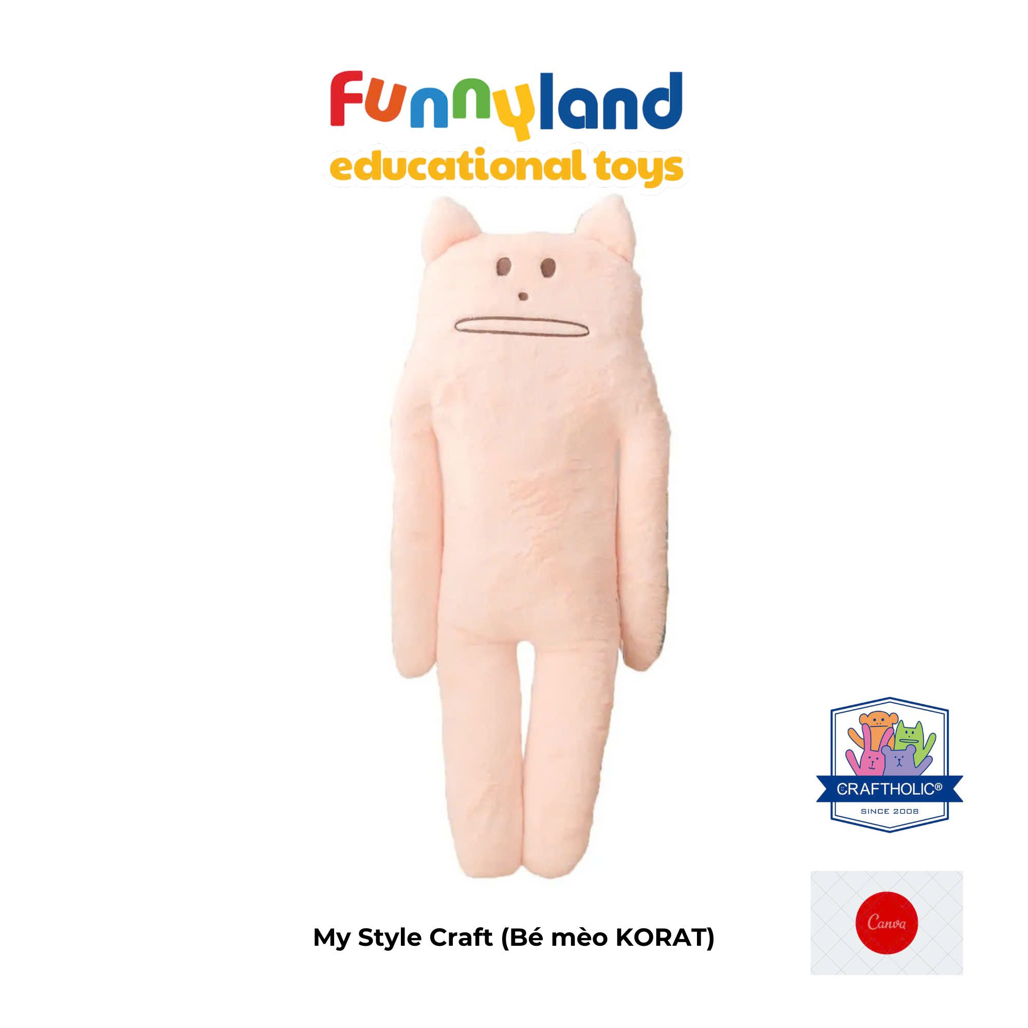 Gấu bông Nhật Bản Craftholic - Bé mèo KORAT (My Style Craft)