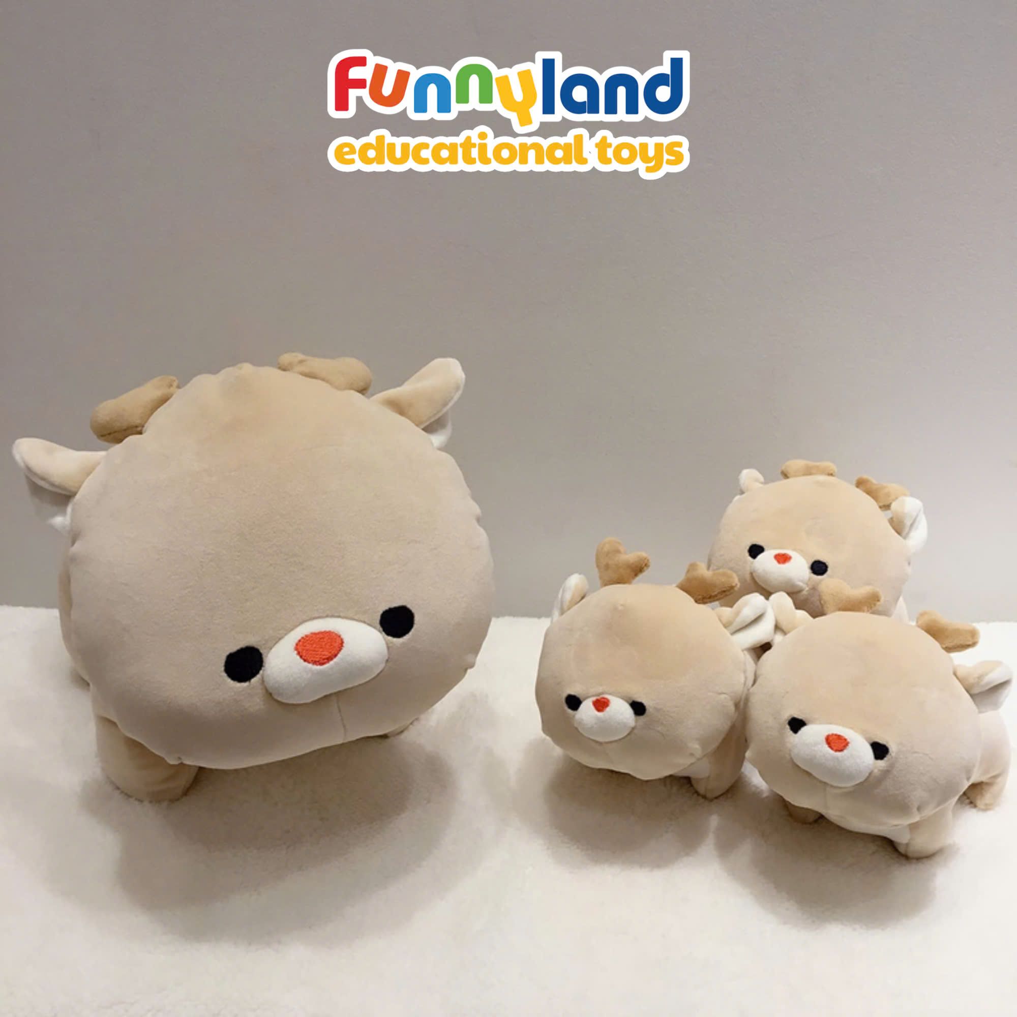  Gấu bông Nhật Bản Mofmo Friends - Bé Tuần Lộc Mũi Đỏ (Red Nose Reindeer) 