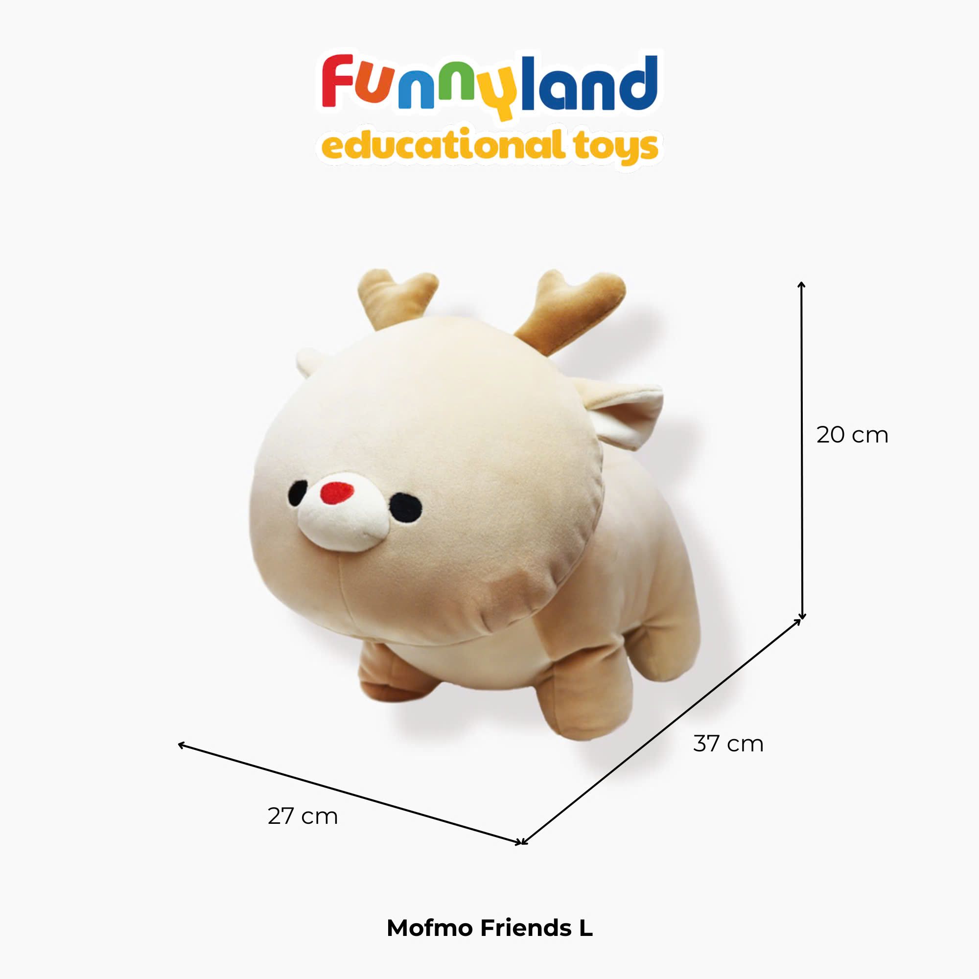  Gấu bông Nhật Bản Mofmo Friends - Bé Tuần Lộc Mũi Đỏ (Red Nose Reindeer) 