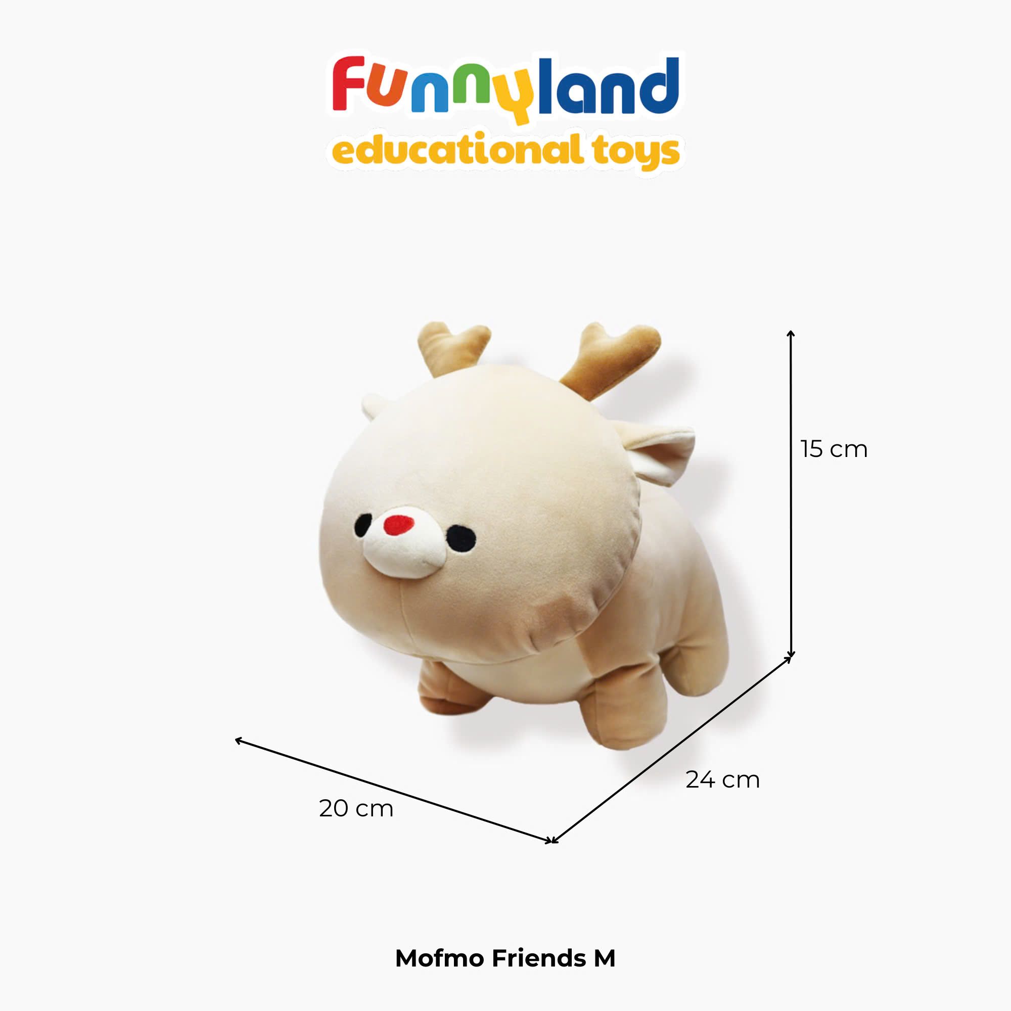  Gấu bông Nhật Bản Mofmo Friends - Bé Tuần Lộc Mũi Đỏ (Red Nose Reindeer) 