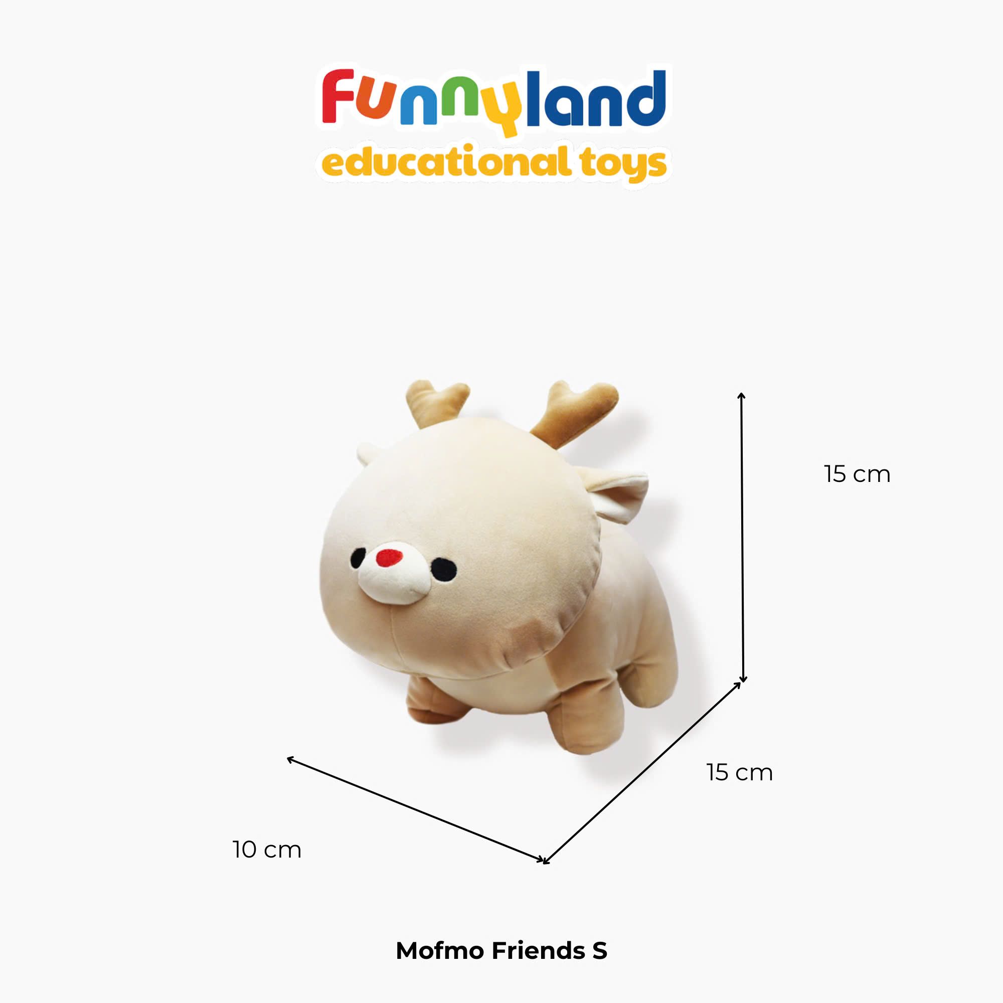  Gấu bông Nhật Bản Mofmo Friends - Bé Tuần Lộc Mũi Đỏ (Red Nose Reindeer) 
