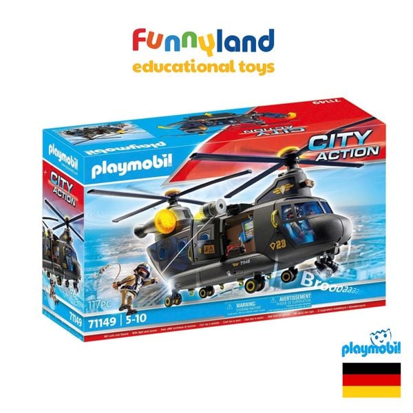 Đồ chơi mô hình Playmobil: Biệt đội cơ động - Máy bay cứu hộ