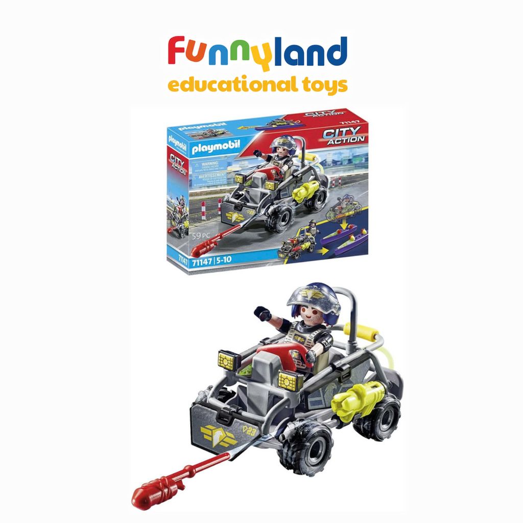 Đồ chơi mô hình Playmobil: Biệt đội cơ động - Xe địa hình 4 bánh