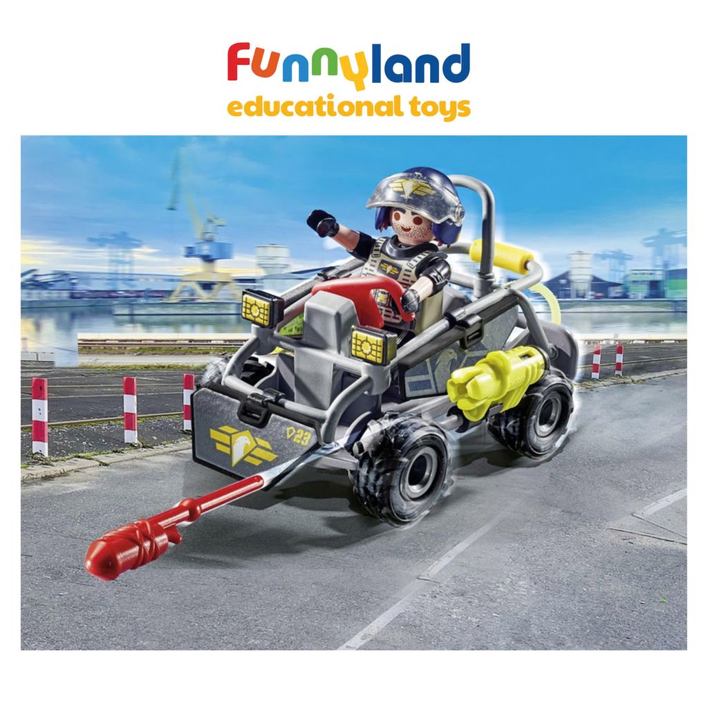 Đồ chơi mô hình Playmobil: Biệt đội cơ động - Xe địa hình 4 bánh