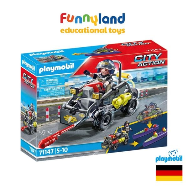 Đồ chơi mô hình Playmobil: Biệt đội cơ động - Xe địa hình 4 bánh