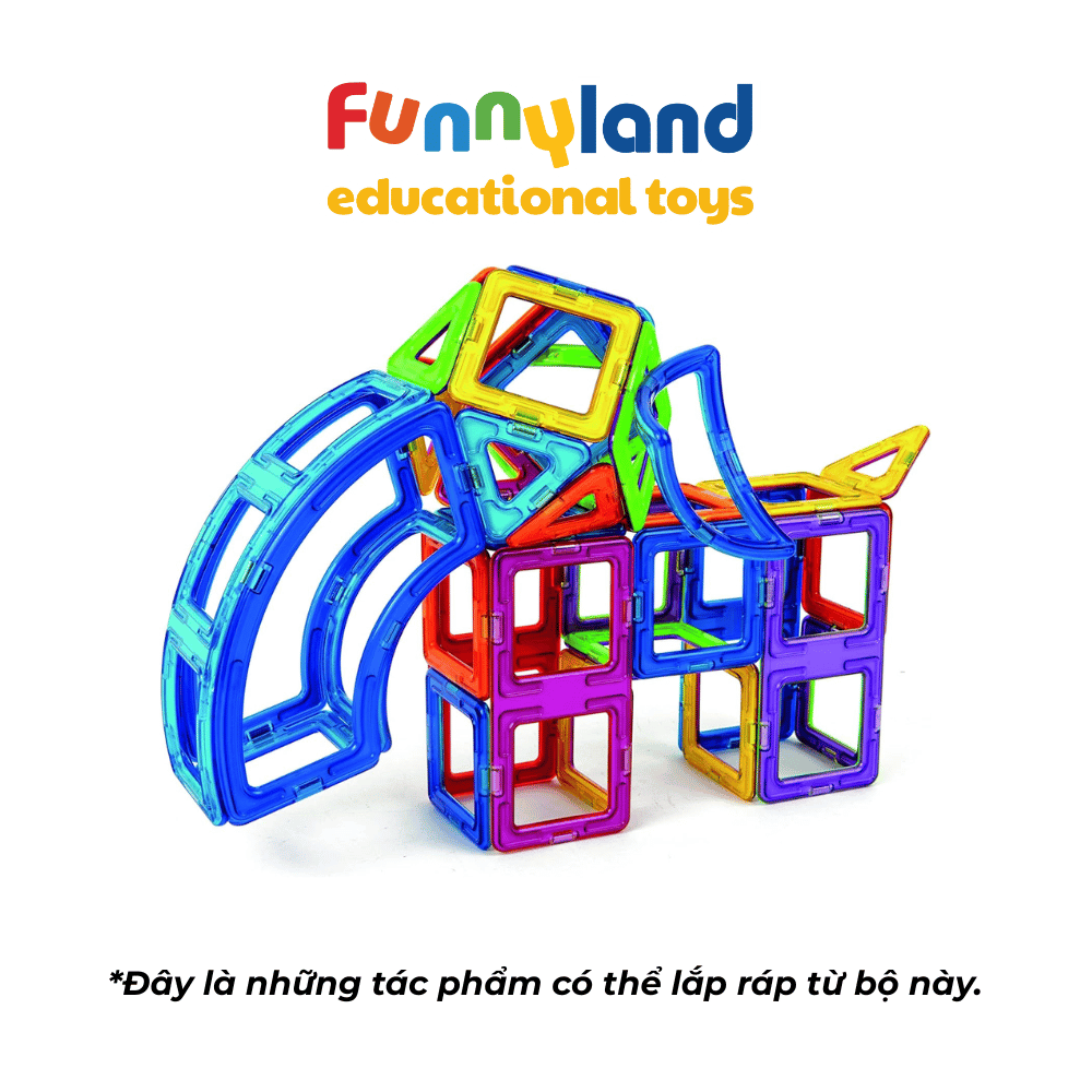  Đồ chơi xếp hình nam châm Hàn Quốc Magformers Bộ Sáng Tạo 90 mảnh 