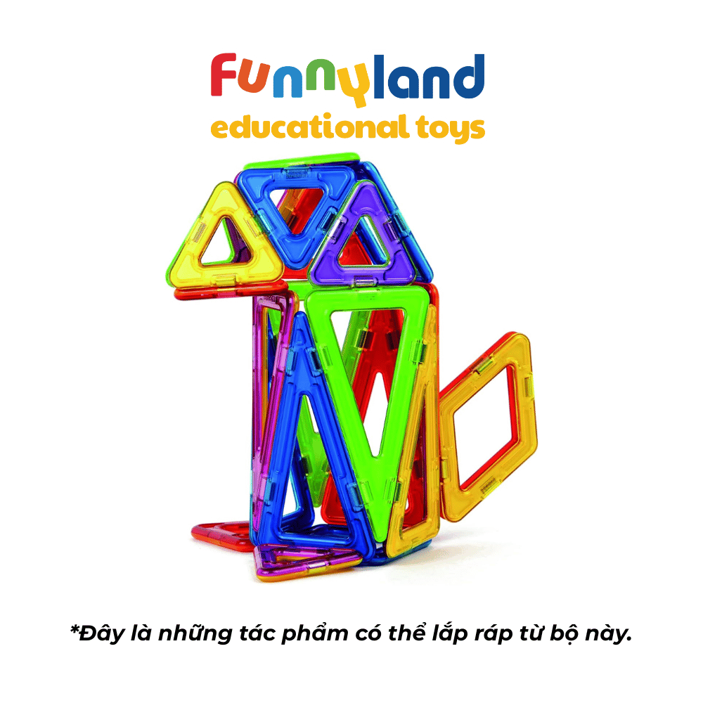  Đồ chơi xếp hình nam châm Hàn Quốc Magformers Bộ Sáng Tạo 90 mảnh 