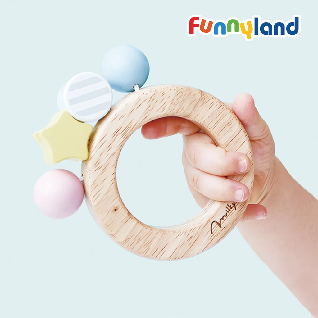 Geni - Vòng lục lạc bằng gỗ (Bon Bon Rattle)