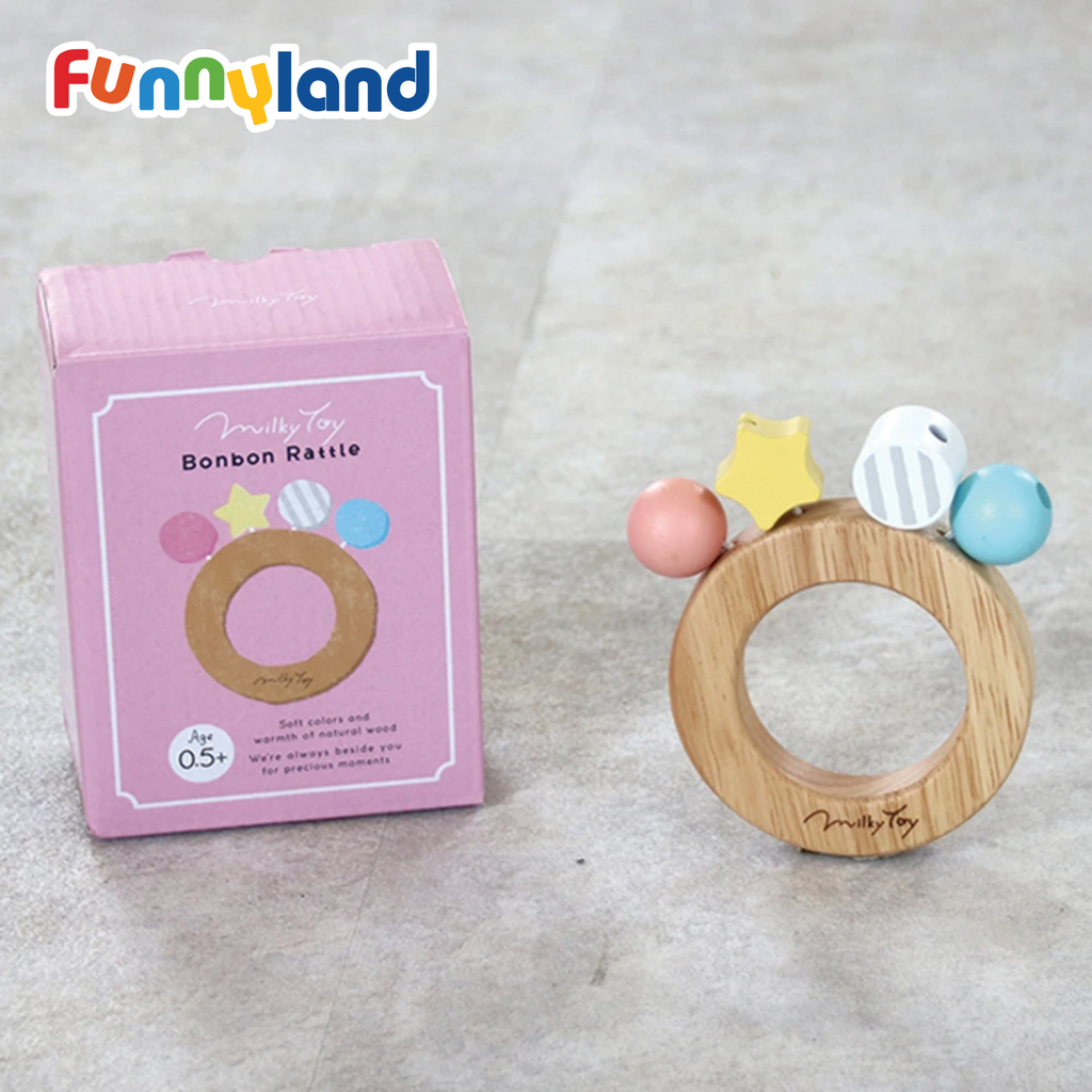 Geni - Vòng lục lạc bằng gỗ (Bon Bon Rattle)