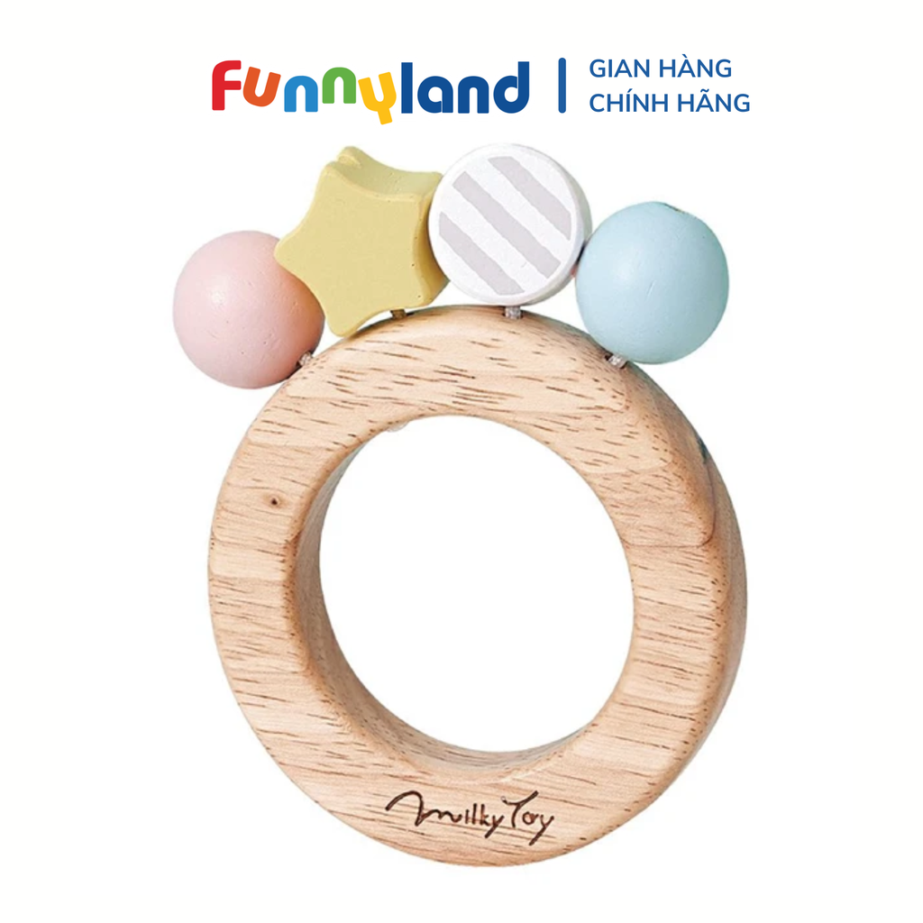 Geni - Vòng lục lạc bằng gỗ (Bon Bon Rattle)