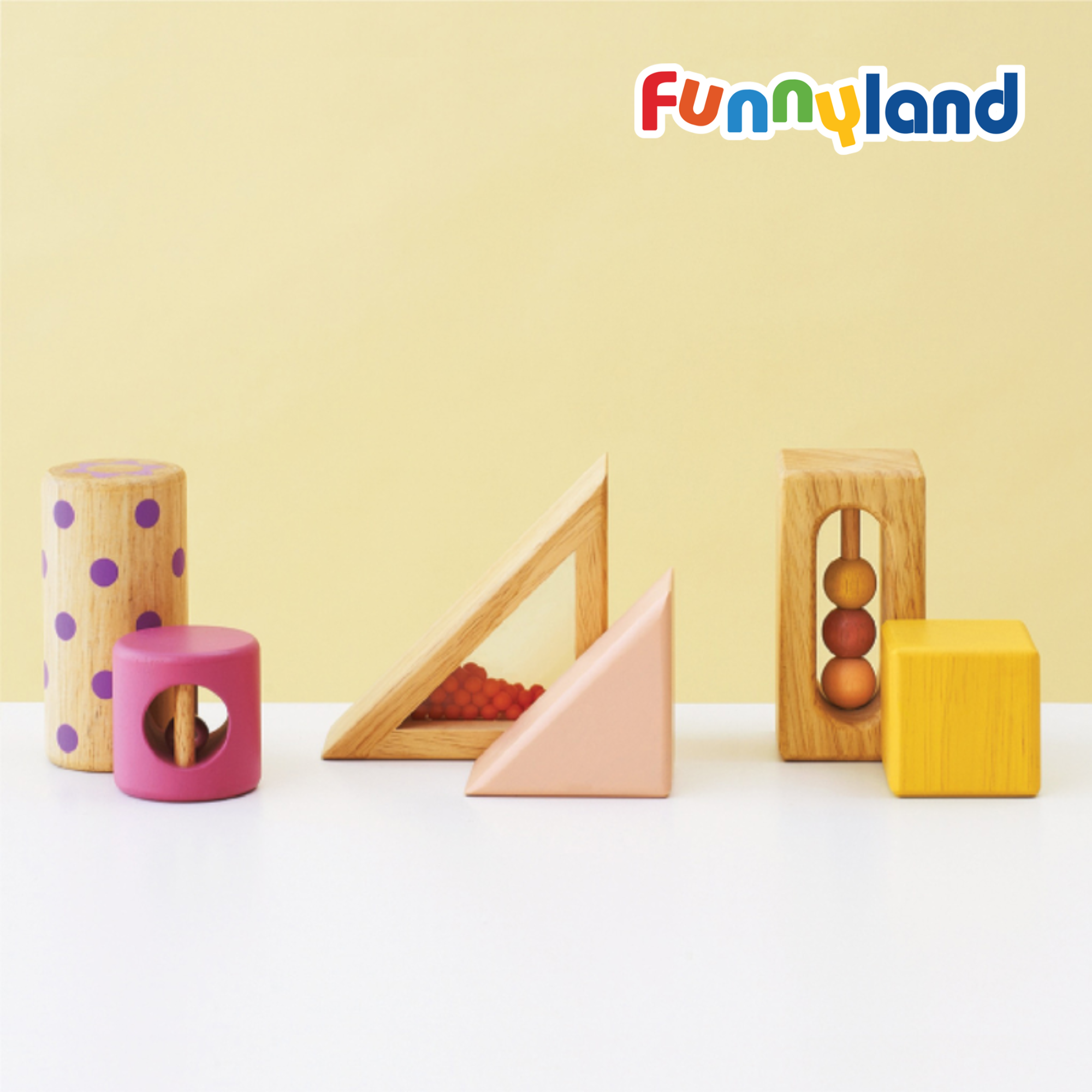  Đồ Chơi Hình Khối Bằng Gỗ Có Âm Thanh - Bumble Blocks Geni 