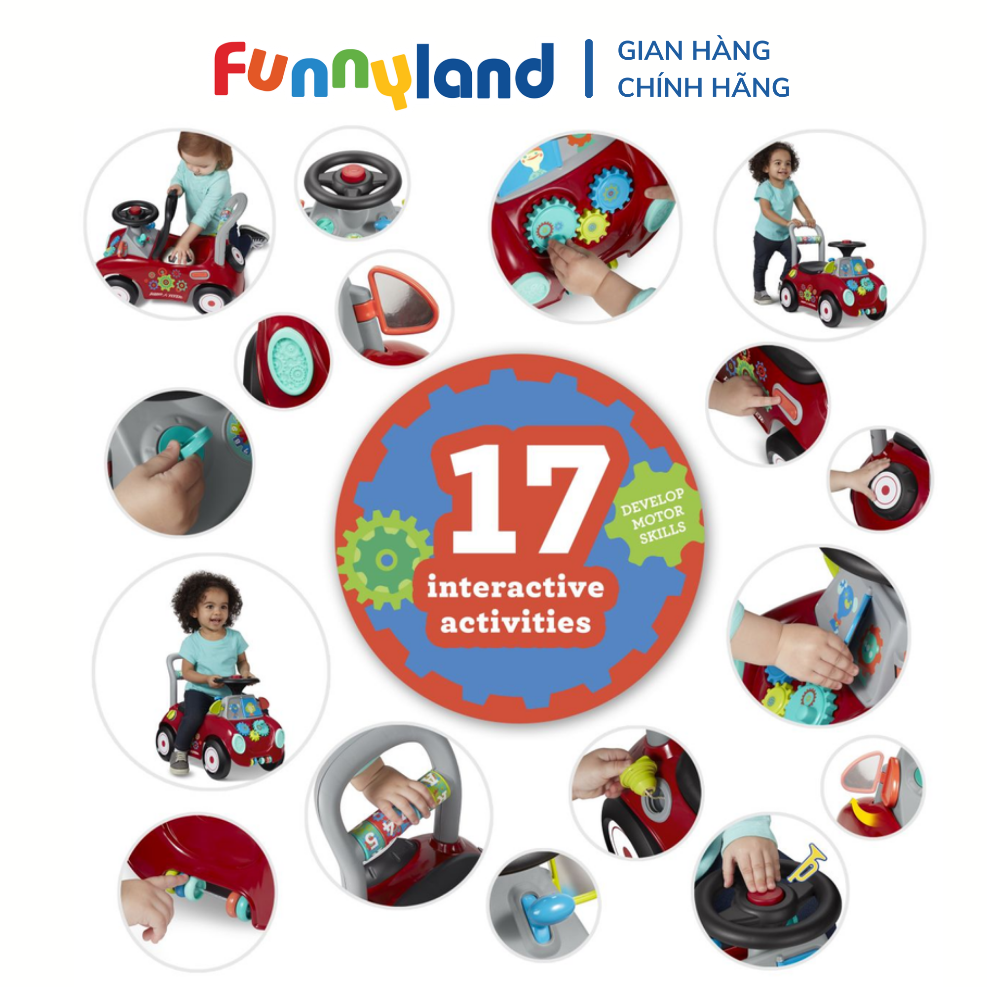 Xe Chòi Chân Đa Năng Radio Flyer Busy Buggy