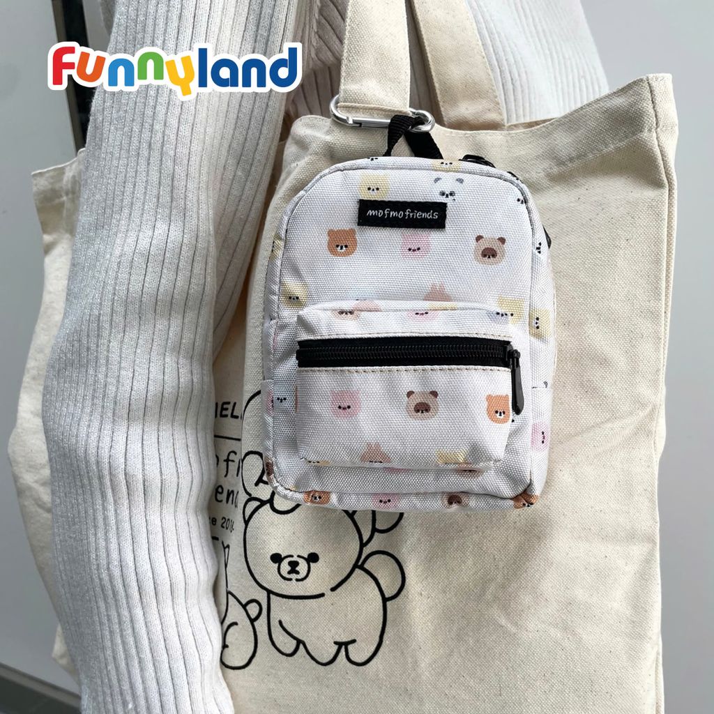 Phụ kiện MofmoFriends Mini Backpack with Carabiner Hook - Blue