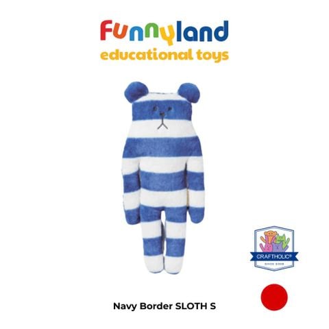 Gấu bông Nhật Bản Craftholic - Chú Gấu Navy Border SLOTH