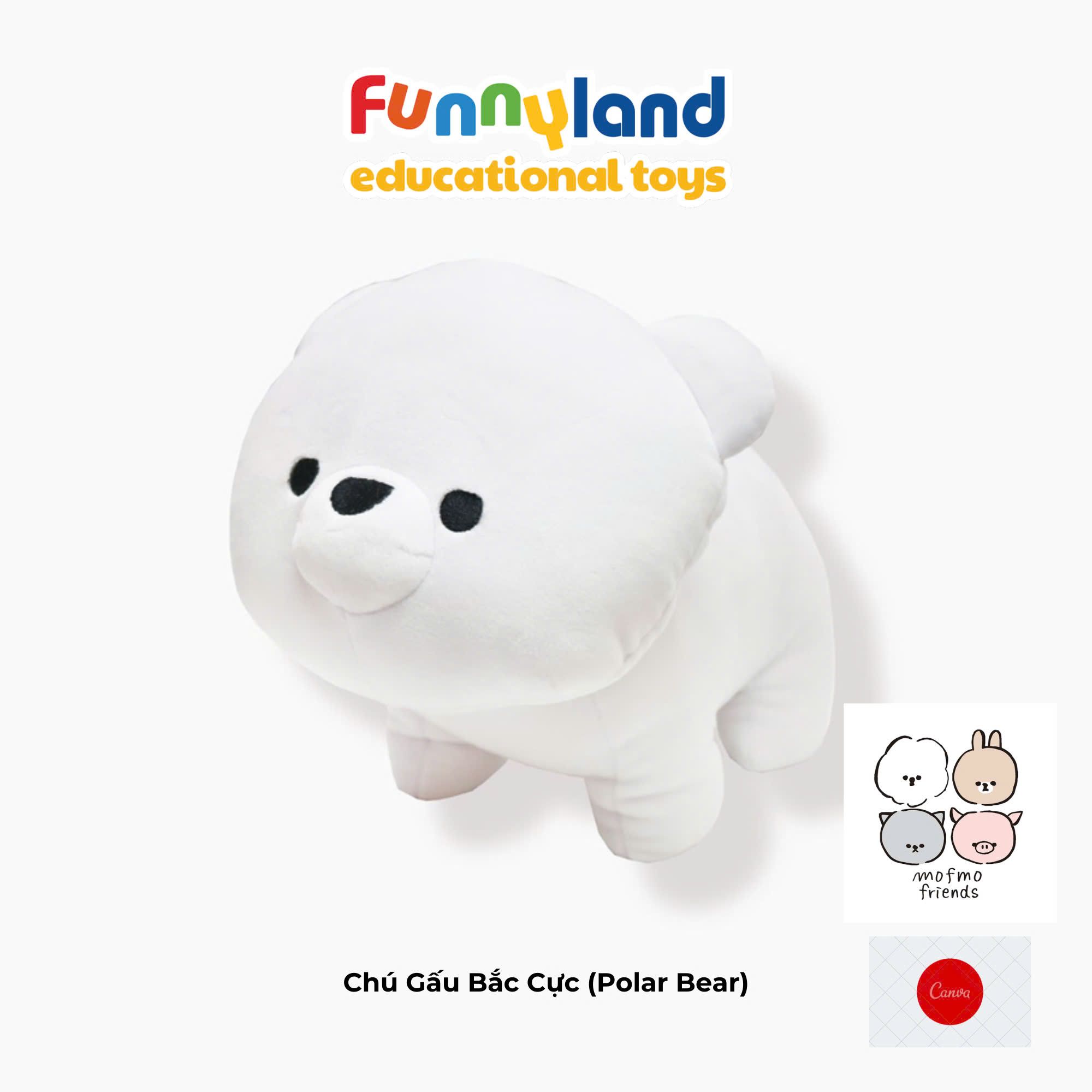  Gấu bông Nhật Bản Mofmo Friends - Chú Gấu Bắc Cực (Polar Bear) 