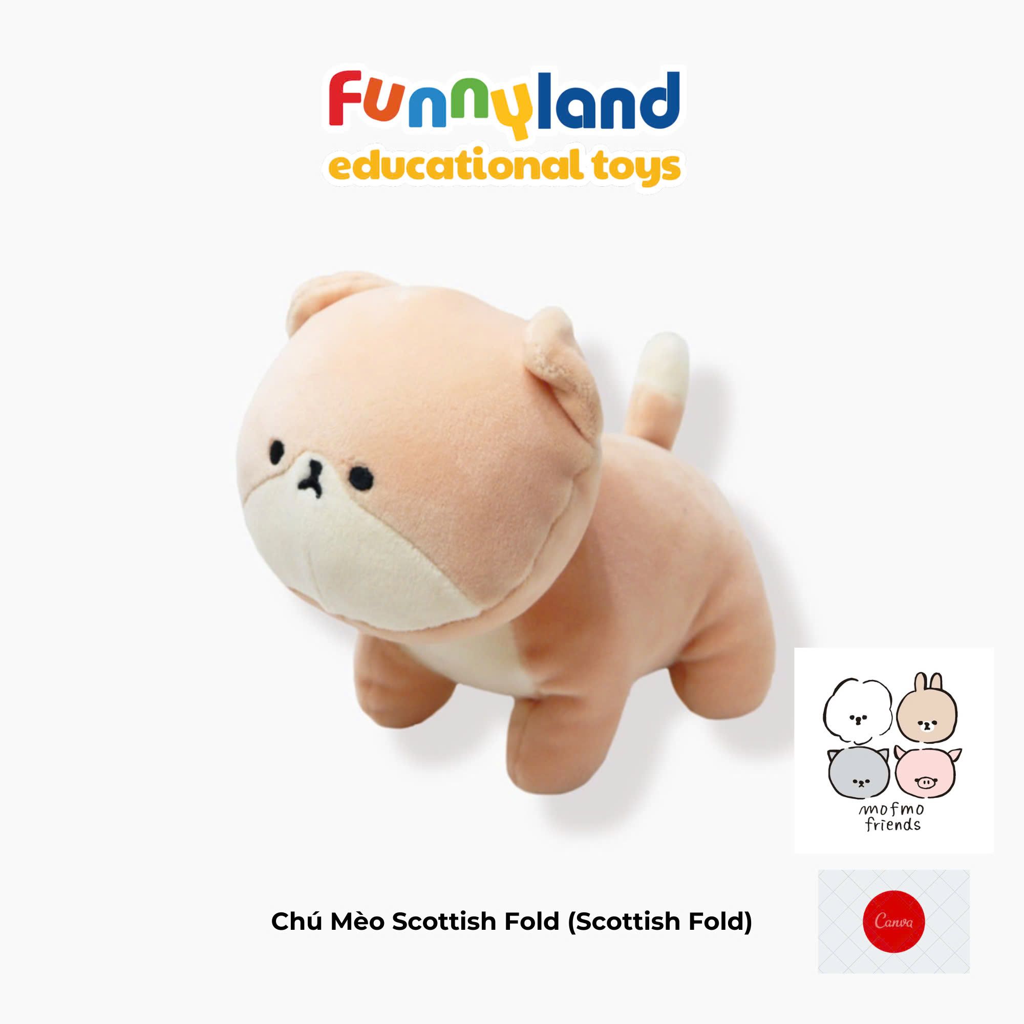  Gấu bông Nhật Bản Mofmo Friends - Chú Mèo Scottish Fold (Scottish Fold) 