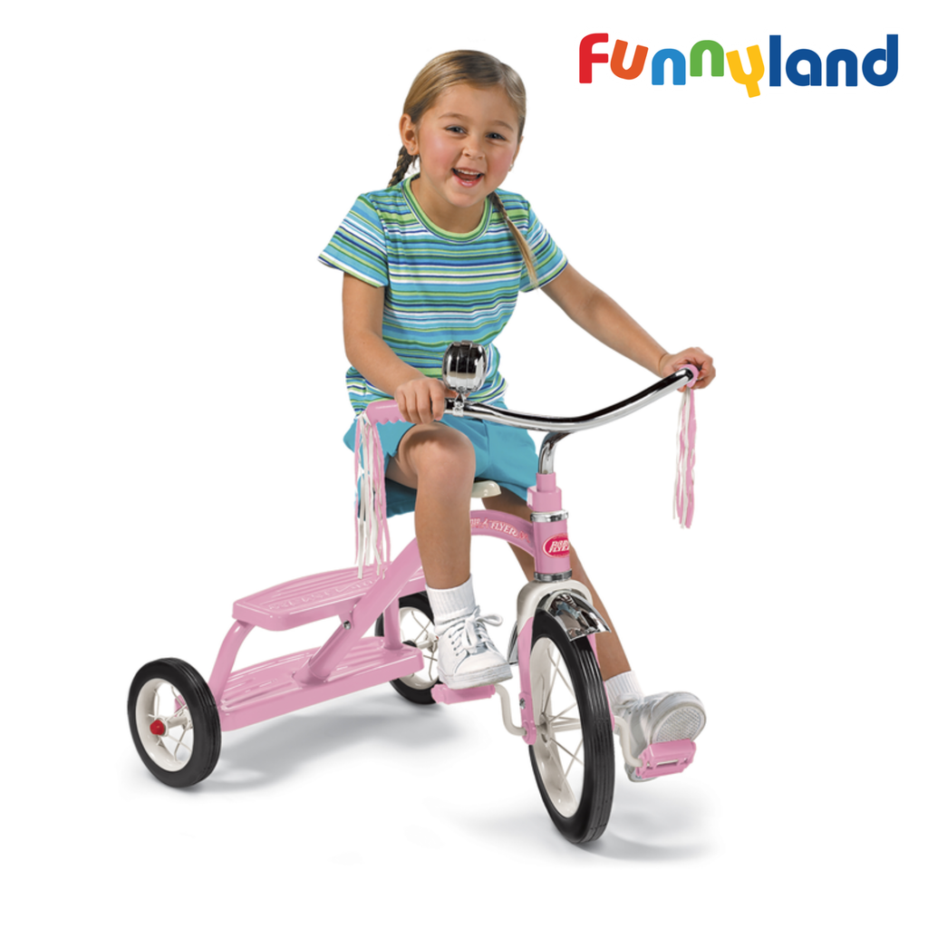 Xe đạp ba bánh trẻ em Radio Flyer Classic Pink Dual Deck Tricycle™