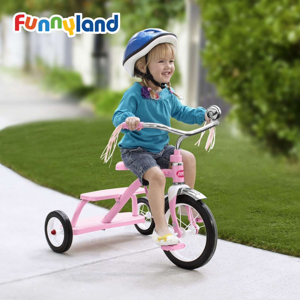 Xe đạp ba bánh trẻ em Radio Flyer Classic Pink Dual Deck Tricycle™