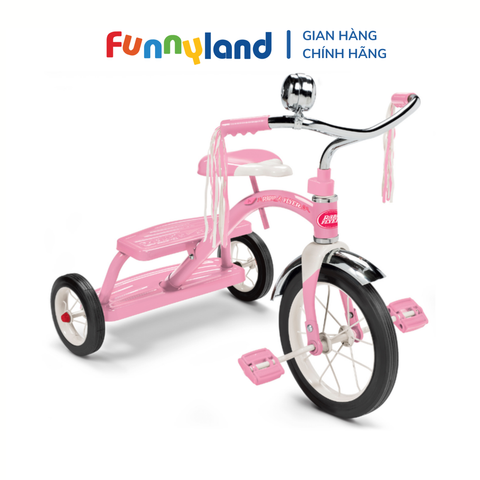 Xe đạp ba bánh trẻ em Radio Flyer Classic Pink Dual Deck Tricycle