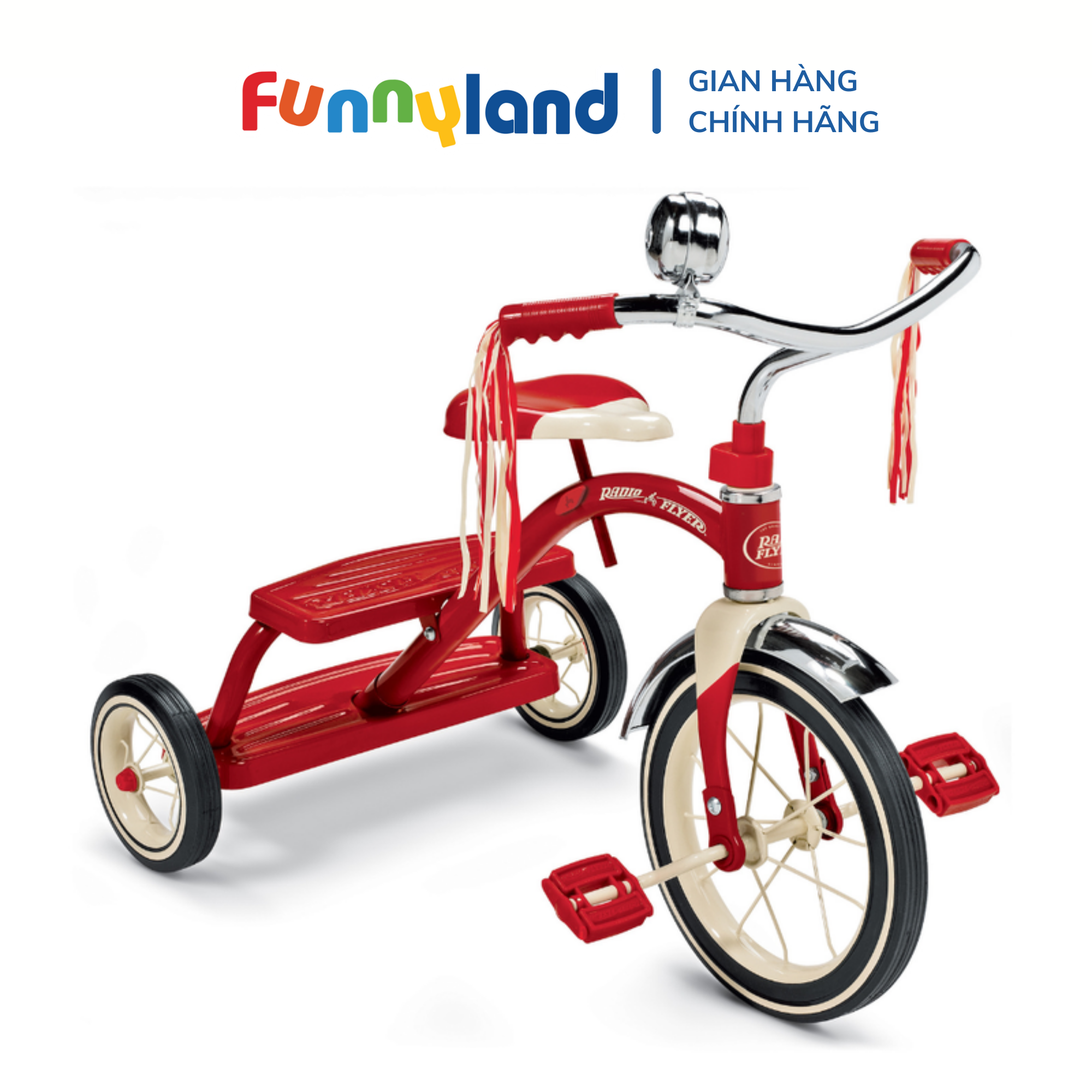 Xe đạp ba bánh trẻ em Radio Flyer Classic Red Dual Deck Tricycle