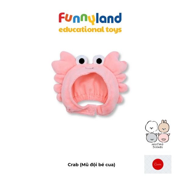 Phụ kiện gấu bông Nhật Bản Mofmo Friends - Mũ đội bé Cua