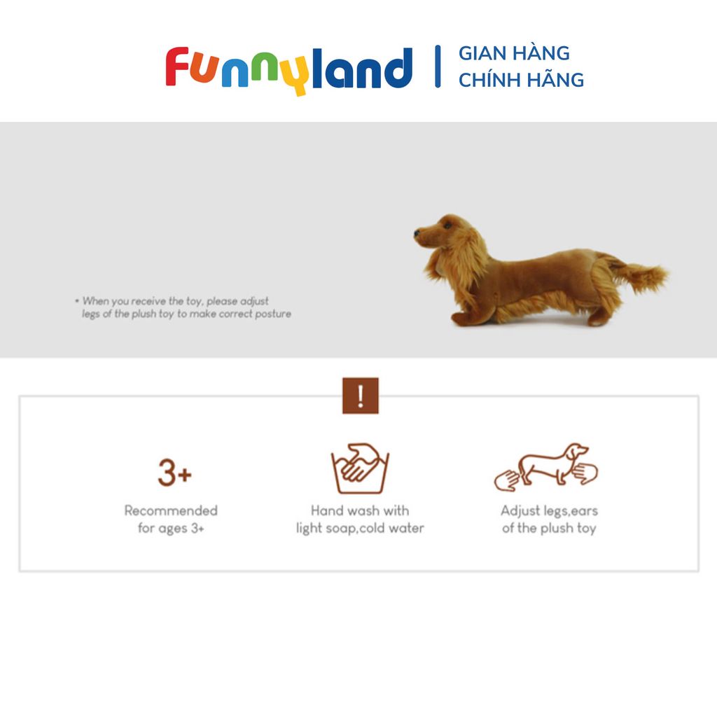 Thú nhồi bông MY DOG MINI Dachshund Brown Mini Standing