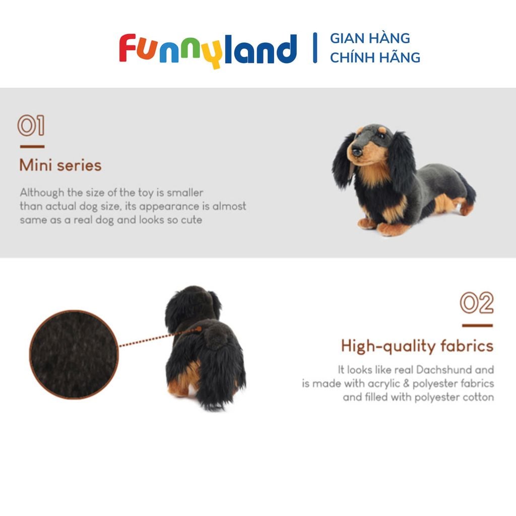 Thú nhồi bông MY DOG MINI Dachshund Longhair
