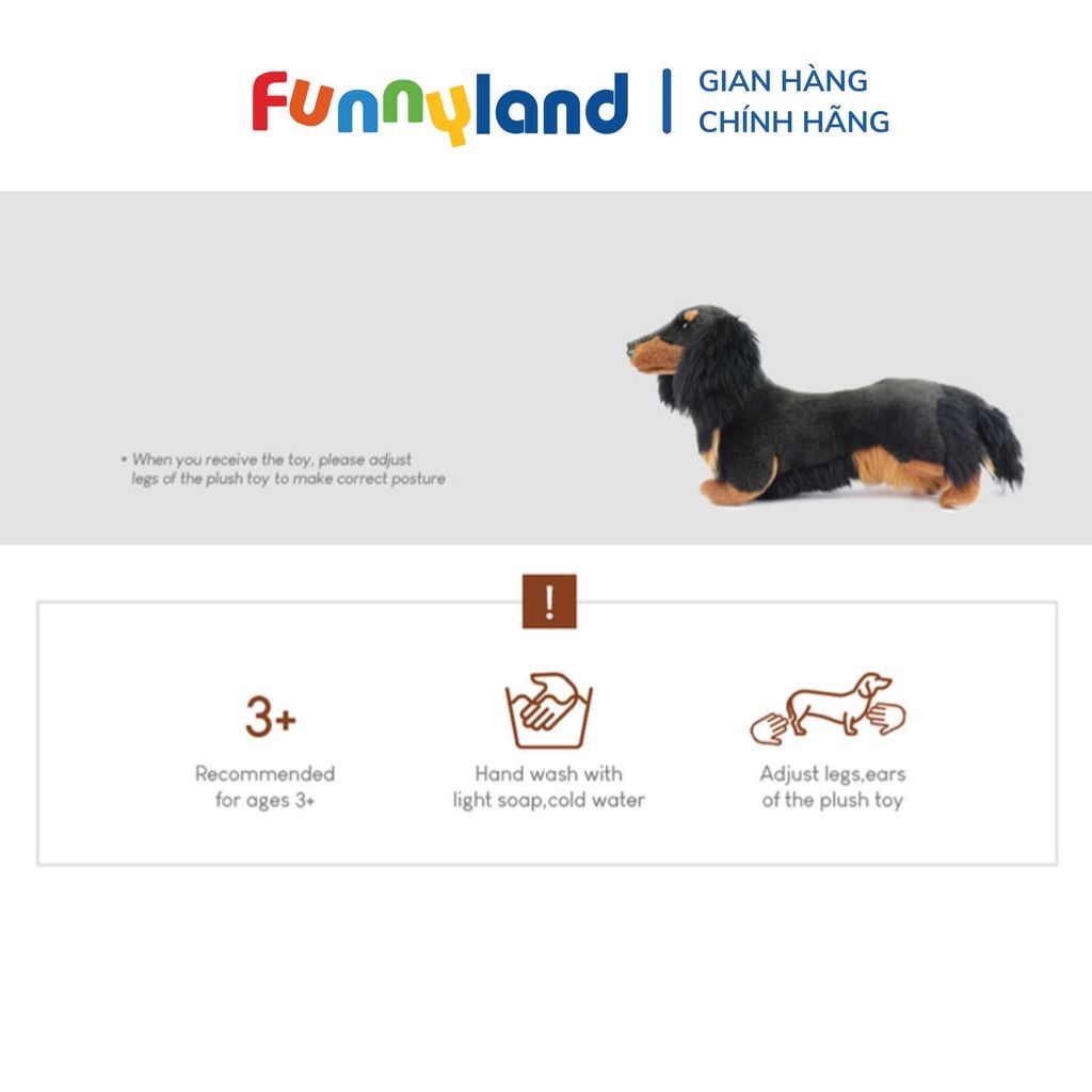 Thú nhồi bông MY DOG MINI Dachshund Longhair