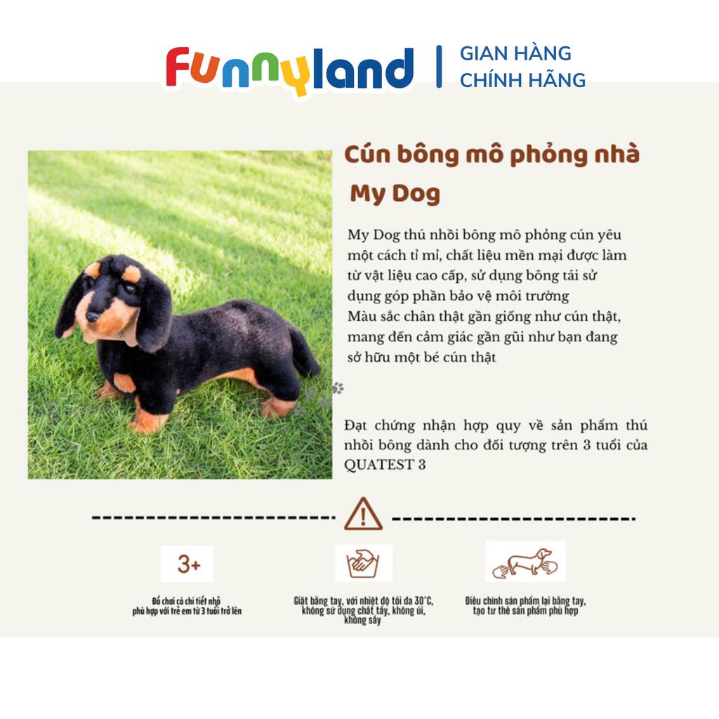 Thú nhồi bông MY DOG MINI Dachshund Standing