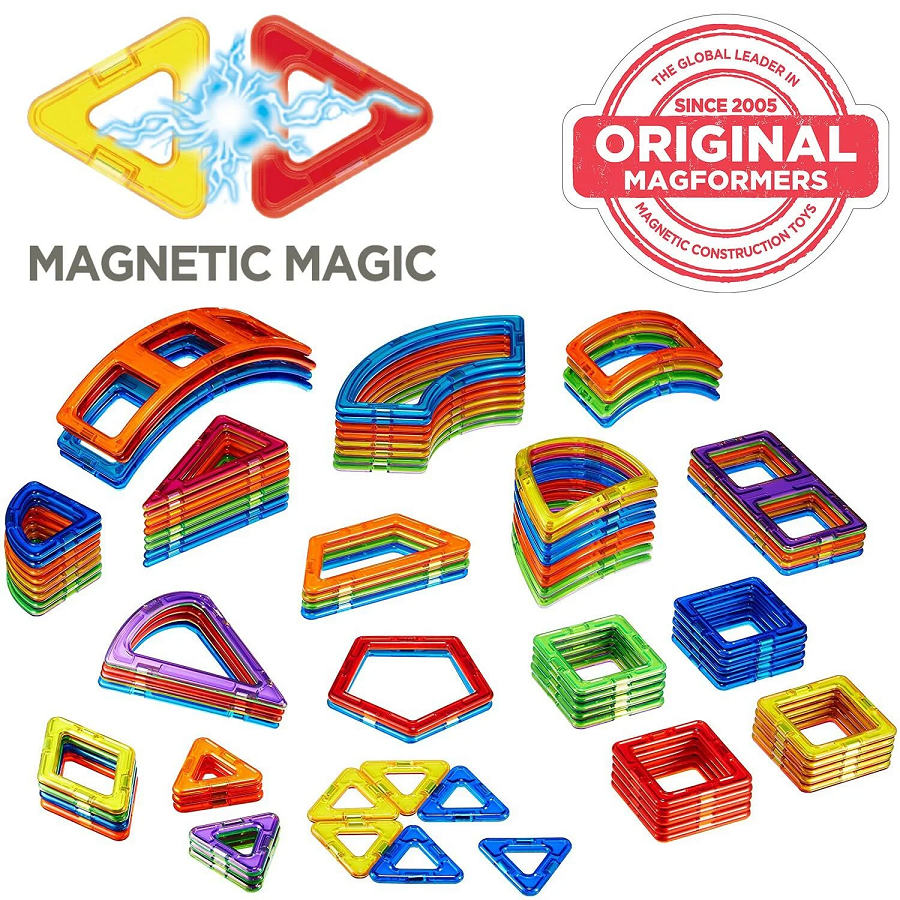  Đồ chơi xếp hình nam châm Hàn Quốc Magformers Bộ Sáng Tạo 90 mảnh 