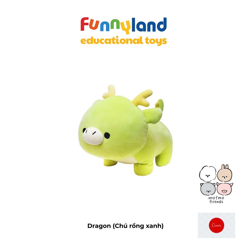 Gấu bông Nhật Bản Mofmo Friends - Chú rồng xanh Dragon