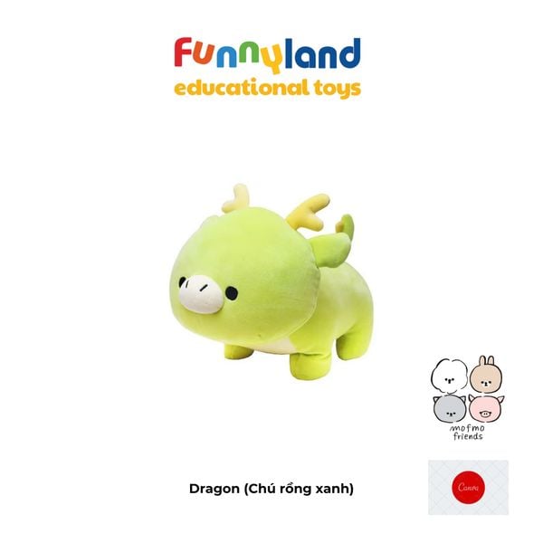 Gấu bông Nhật Bản Mofmo Friends - Chú rồng xanh Dragon