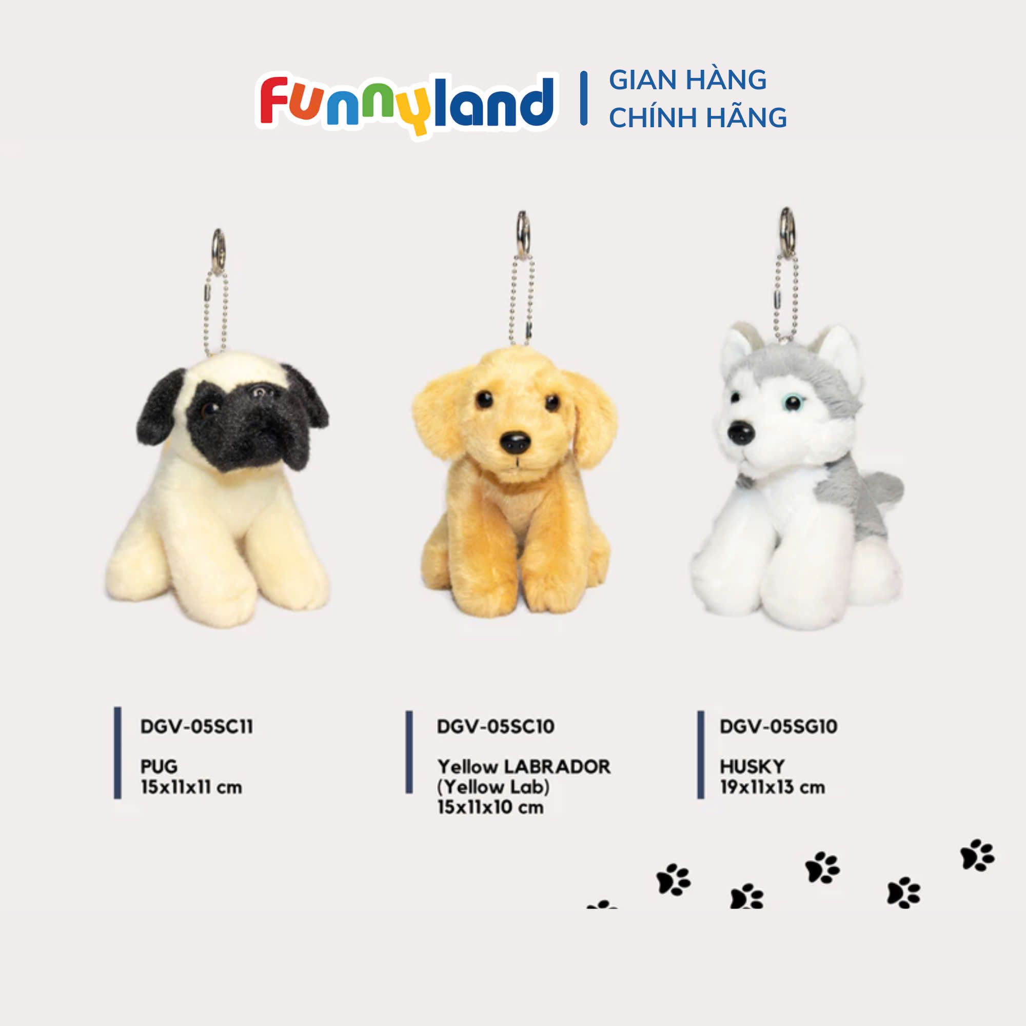  Phụ kiện móc khóa Be My - Hanging Husky/Pug/Yellow Lab 