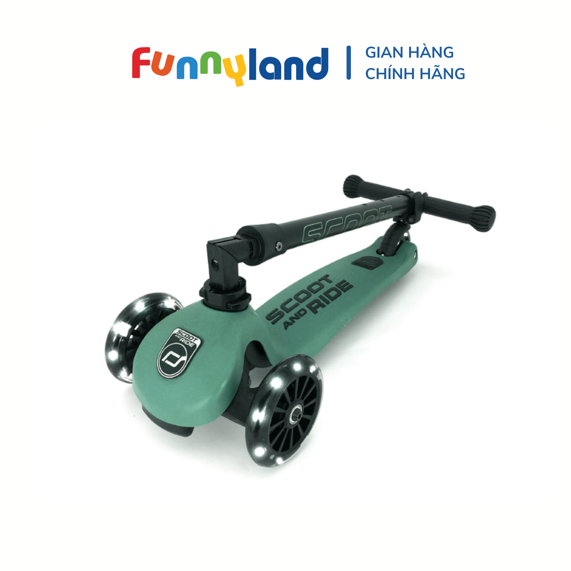 Xe scooter trẻ em Scoot and Ride Highwaykick 3 LED (Forest)