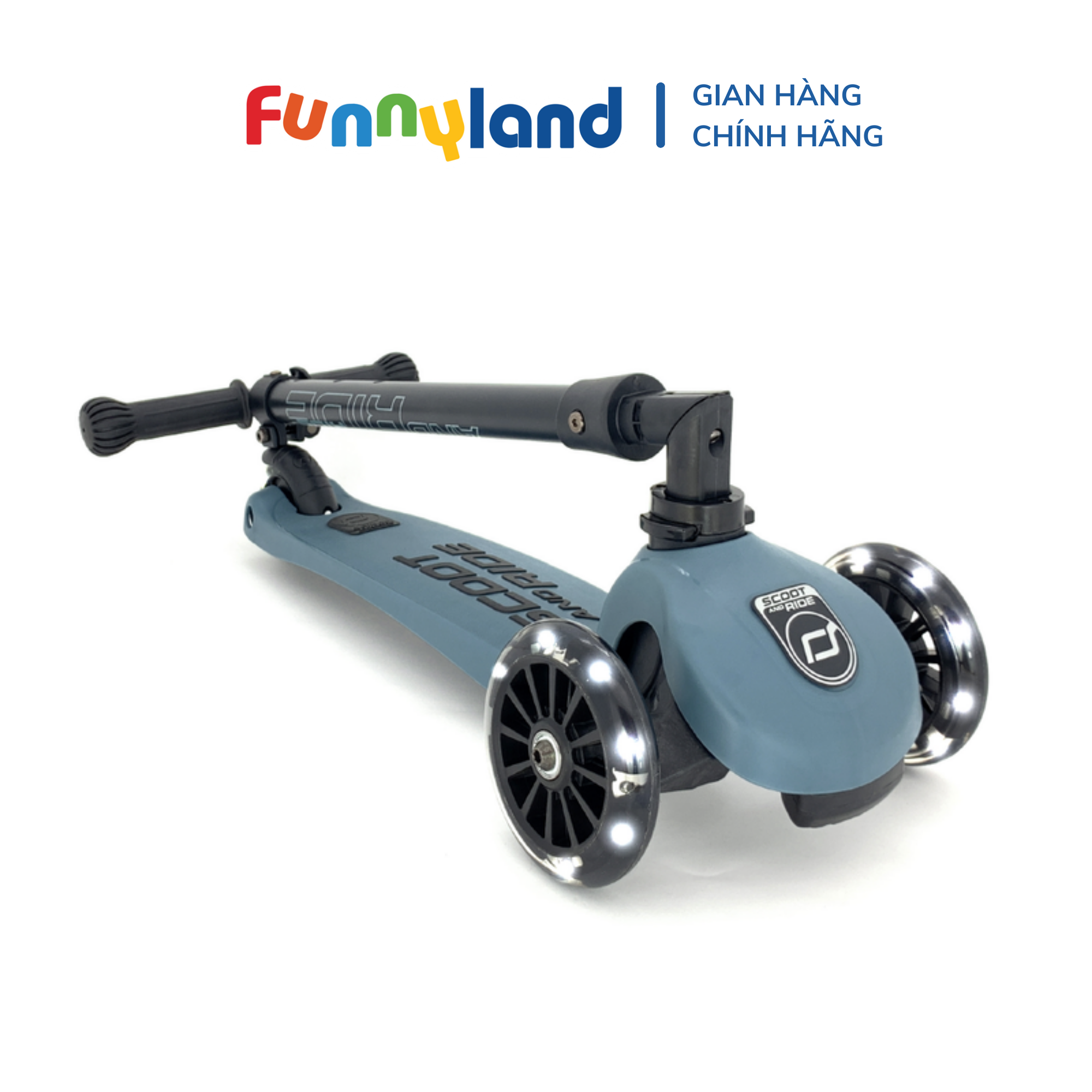 Xe scooter trẻ em Scoot and Ride Highwaykick 3 LED (Steel)