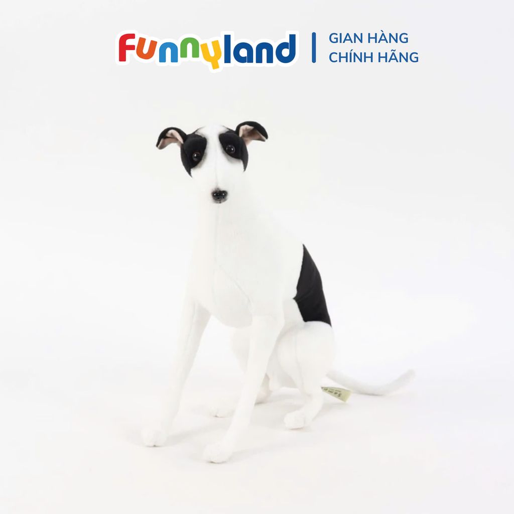 Thú nhồi bông MY DOG MINI Italian Grayhound Black and White Sitting