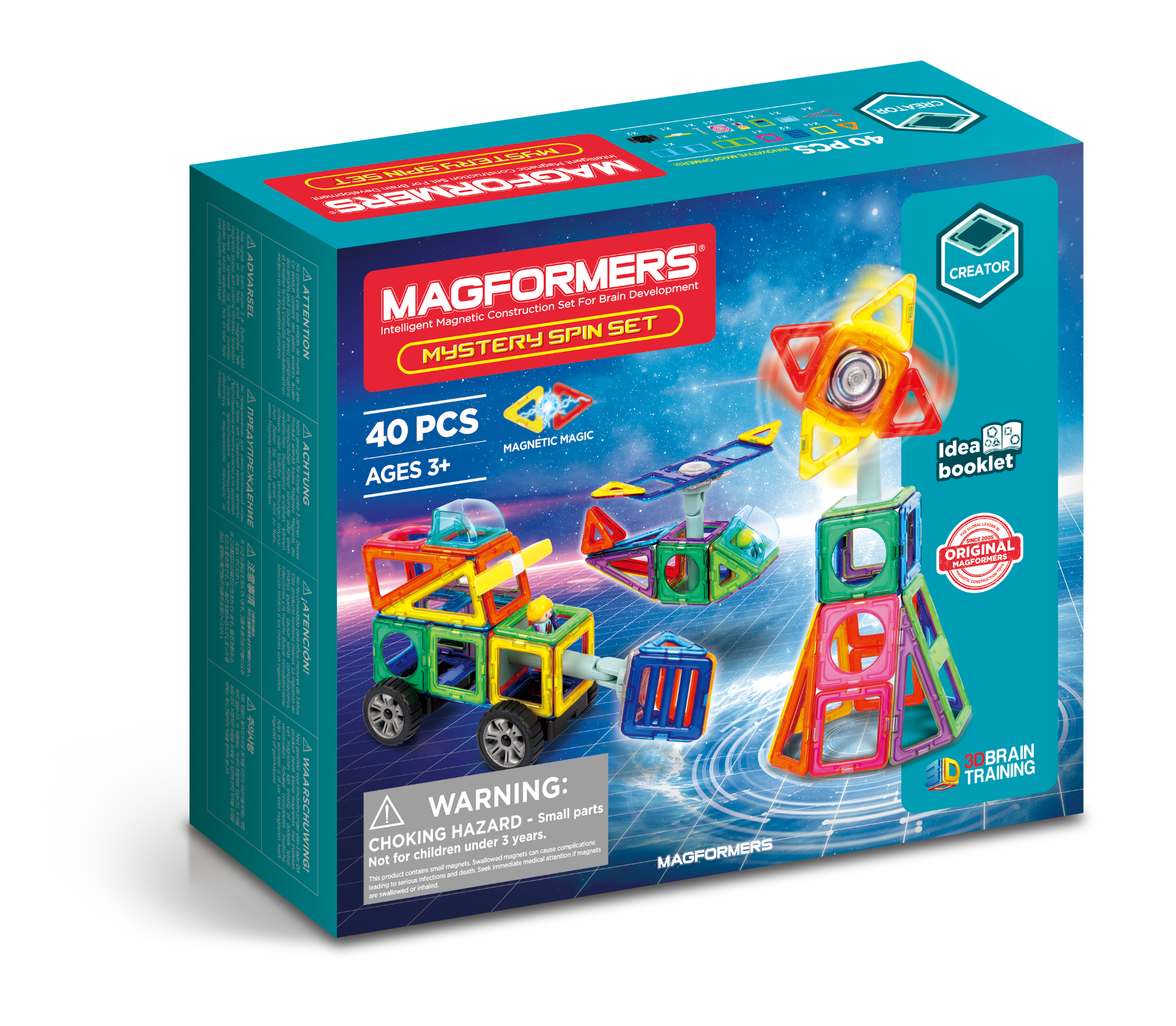  Đồ chơi xếp hình nam châm Hàn Quốc Magformers Vòng Quay Bí Ẩn 40 Mảnh 