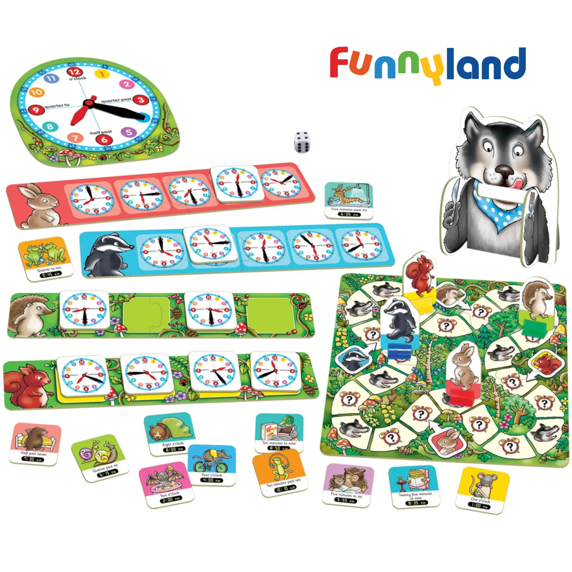  Đồ chơi trí tuệ OrchardToys What's the Time, Mr Wolf - Mấy giờ rồi ông Sói 