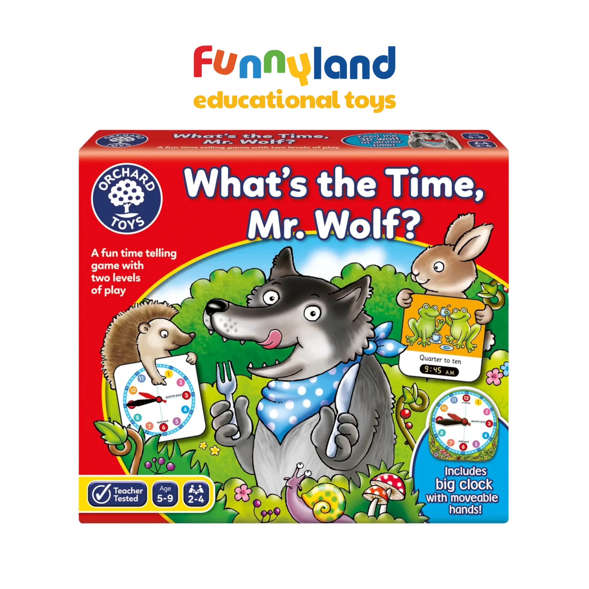  Đồ chơi trí tuệ OrchardToys What's the Time, Mr Wolf - Mấy giờ rồi ông Sói 