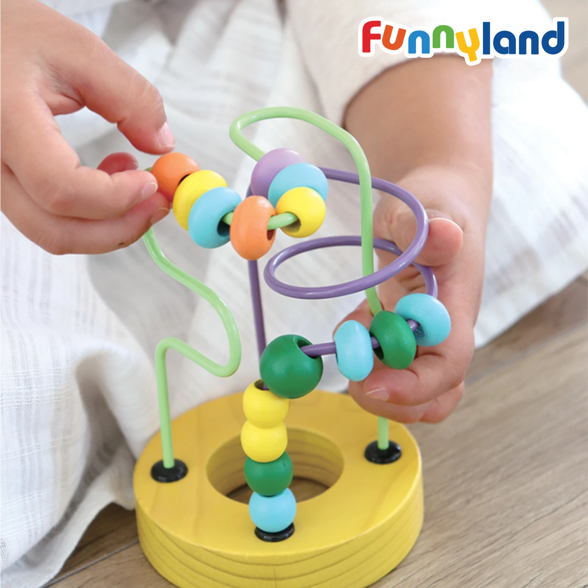  Đồ Chơi Bộ Luồn Hạt Gỗ - Mini Looping Set Geni 