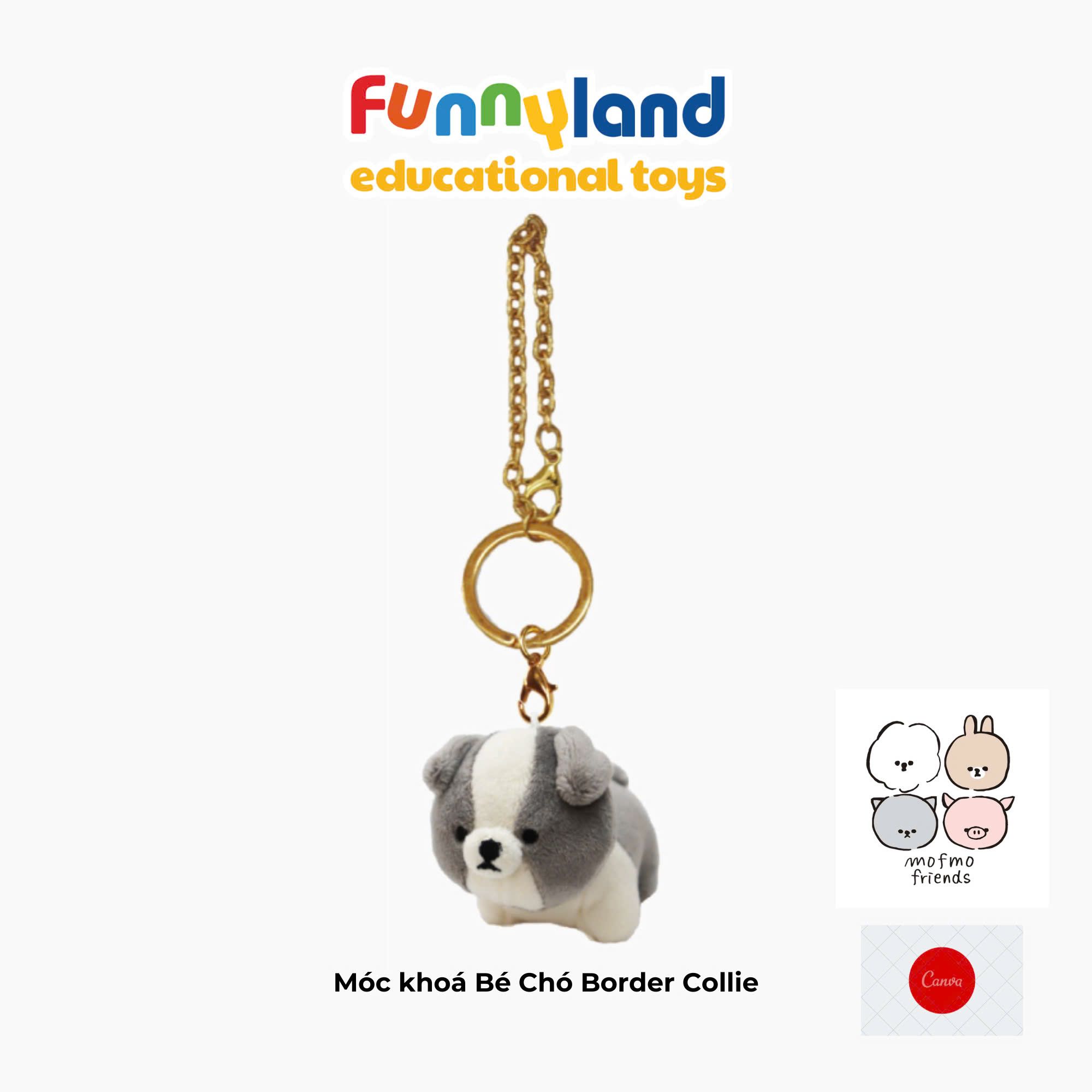  Móc khoá gấu bông Nhật Bản Mofmo Friends - Bé Chó Border Collie (Border Collie) 