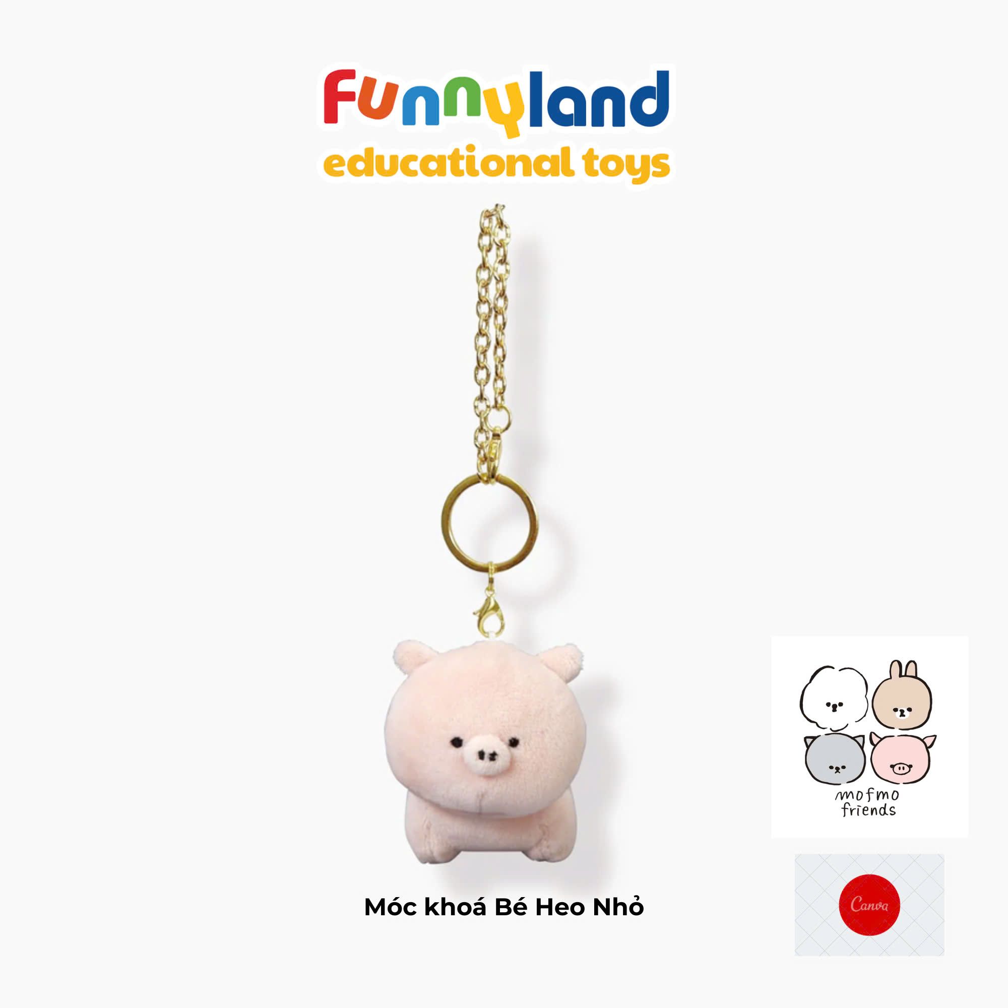  Móc khoá gấu bông Nhật Bản Mofmo Friends - Bé Heo Nhỏ (Micro Pig) 