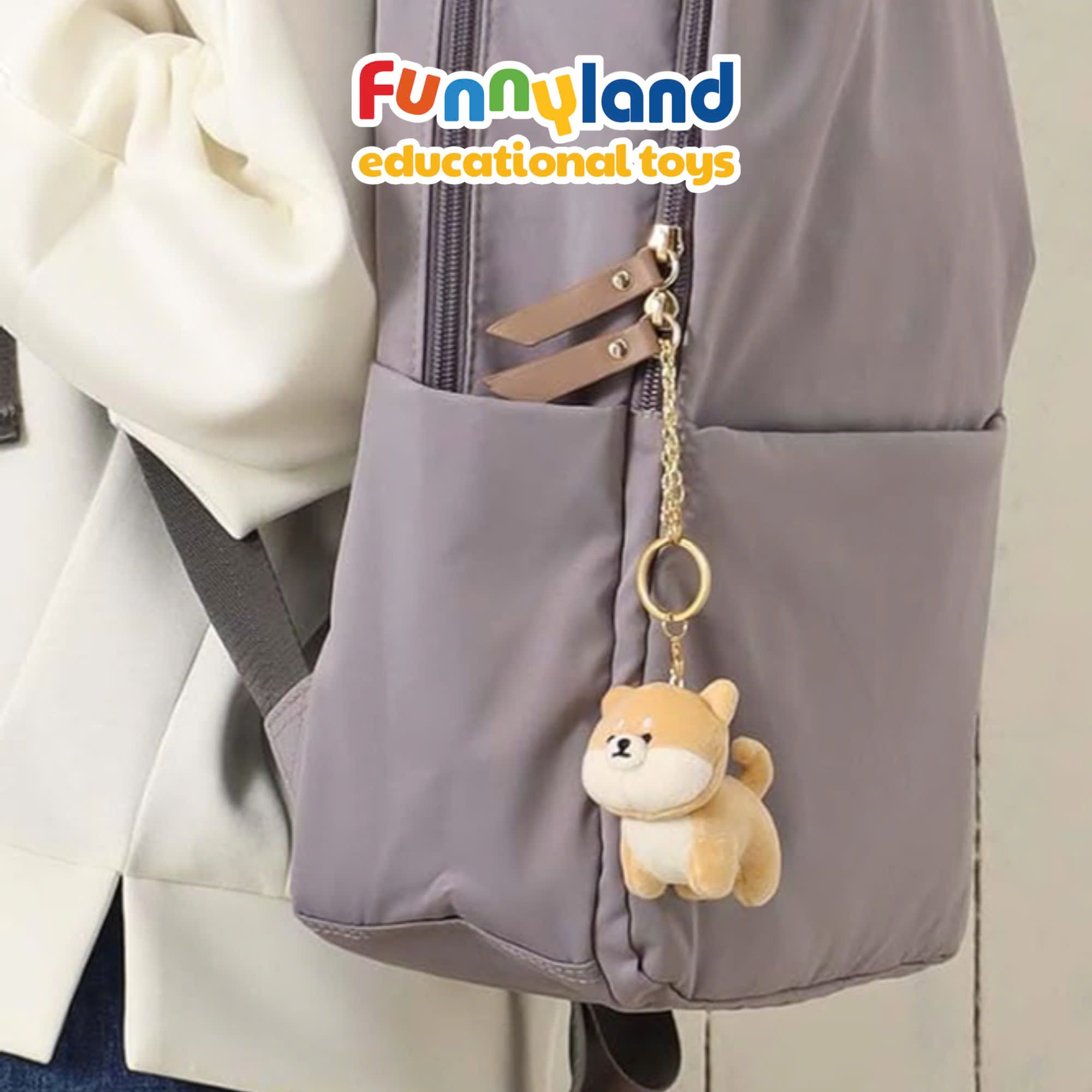 Móc khoá gấu bông Nhật Bản Mofmo Friends - Bé Shiba Inu Vàng (Shiba Inu Yellow)