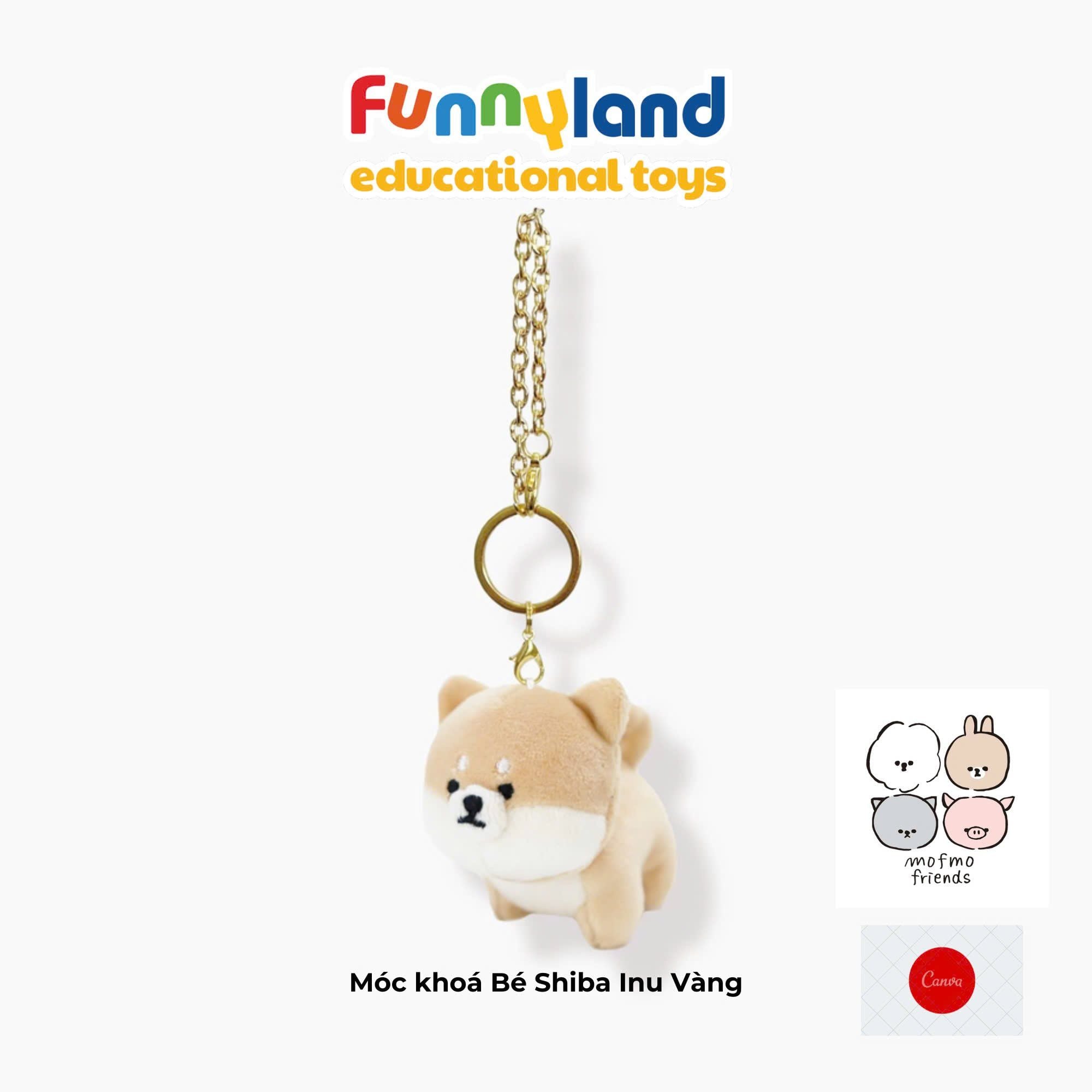 Móc khoá gấu bông Nhật Bản Mofmo Friends - Bé Shiba Inu Vàng (Shiba Inu Yellow)