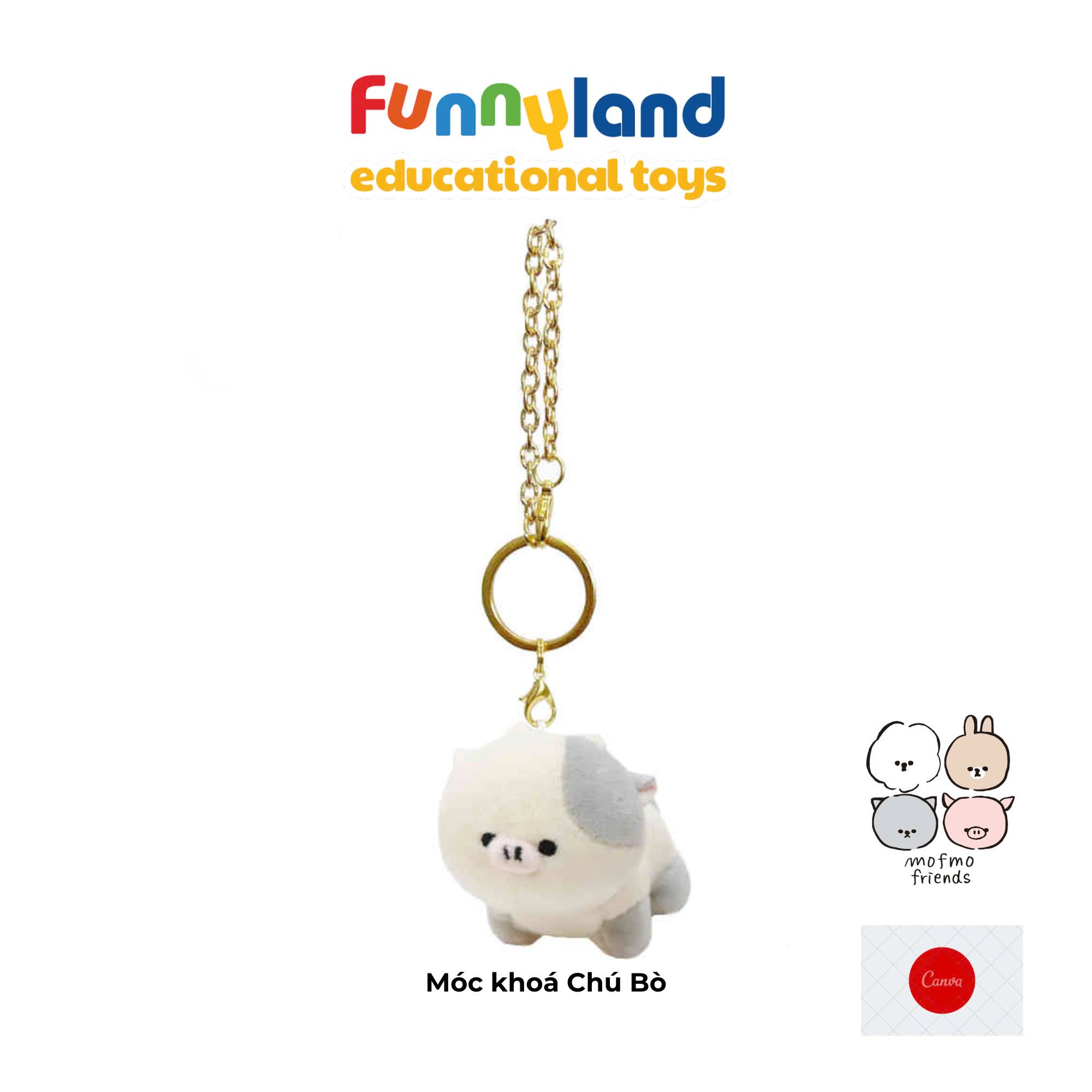  Móc khoá gấu bông Nhật Bản Mofmo Friends - Chú Bò (Cow) 